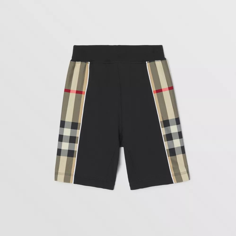 Boys Black Cotton Shorts