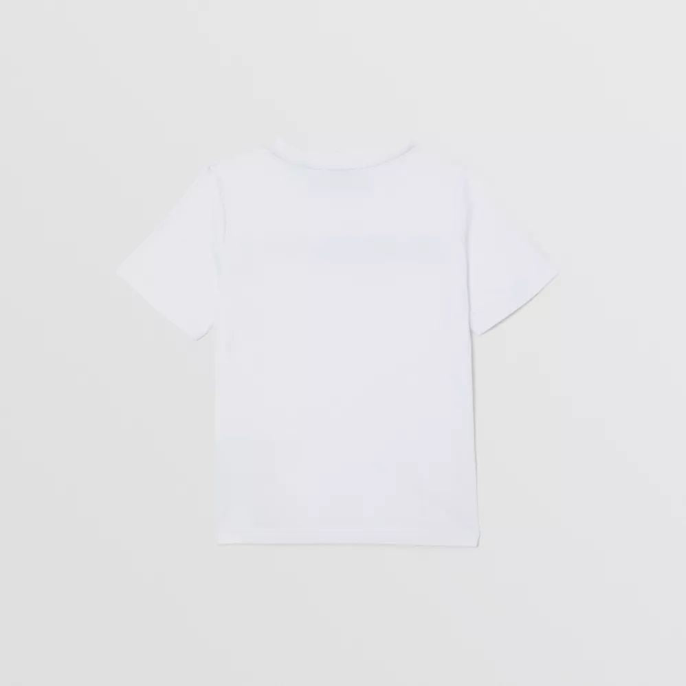 Boys & Girls White Logo Cotton T-shirt