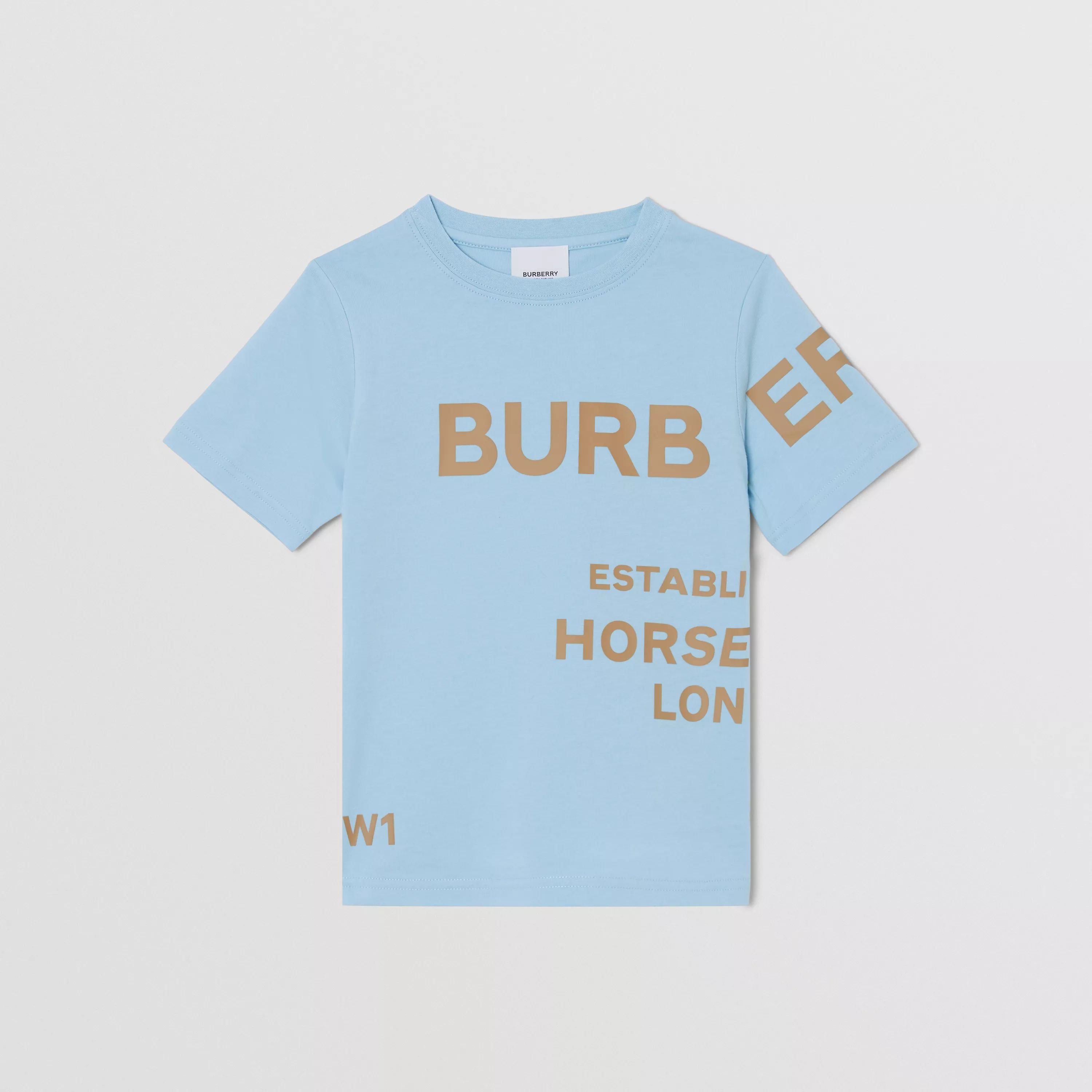 Boys & Girls Blue Logo Cotton T-Shirt
