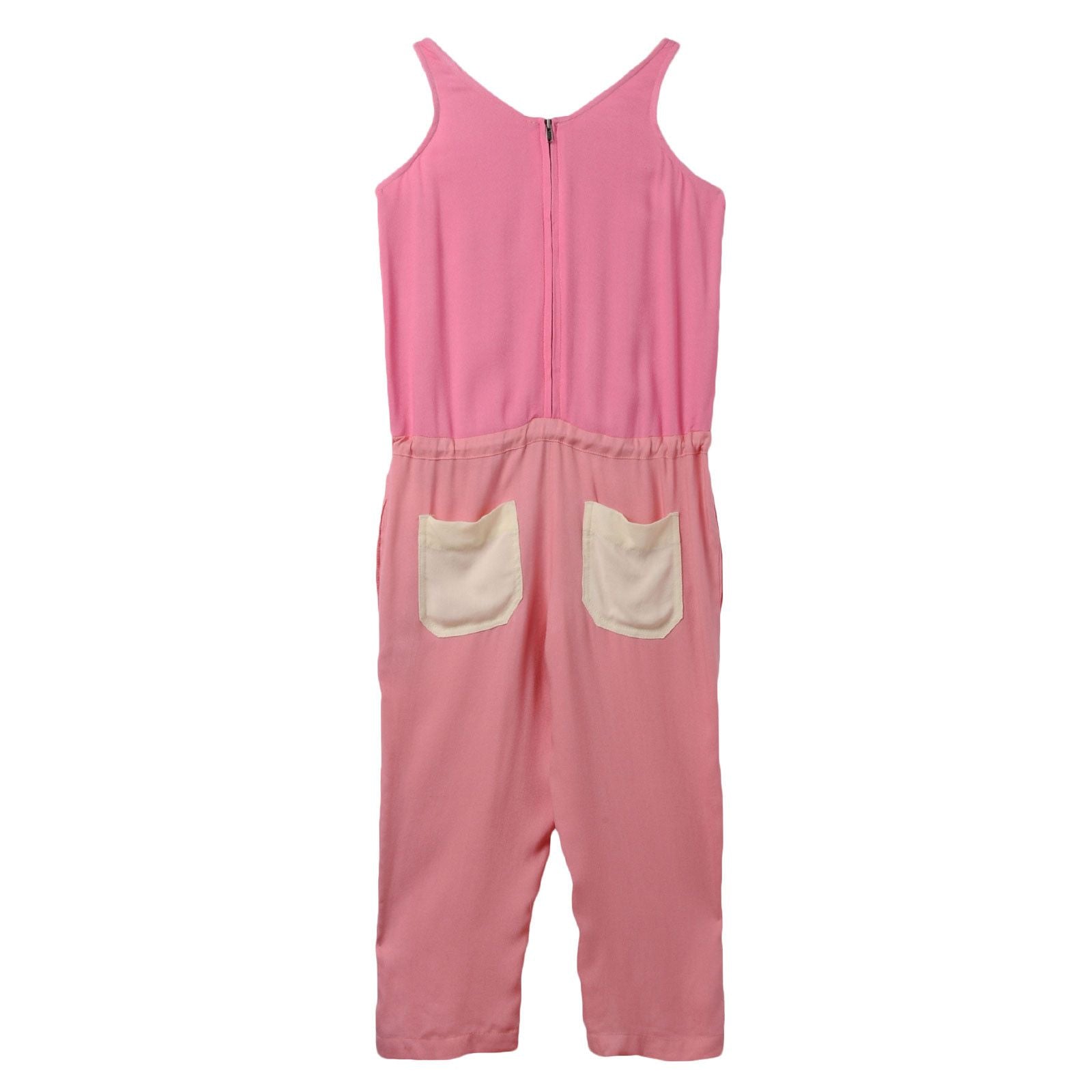 Girls Dark Pink Jumpsuit With Bow Trims - CÉMAROSE | Children's Fashion Store - 2