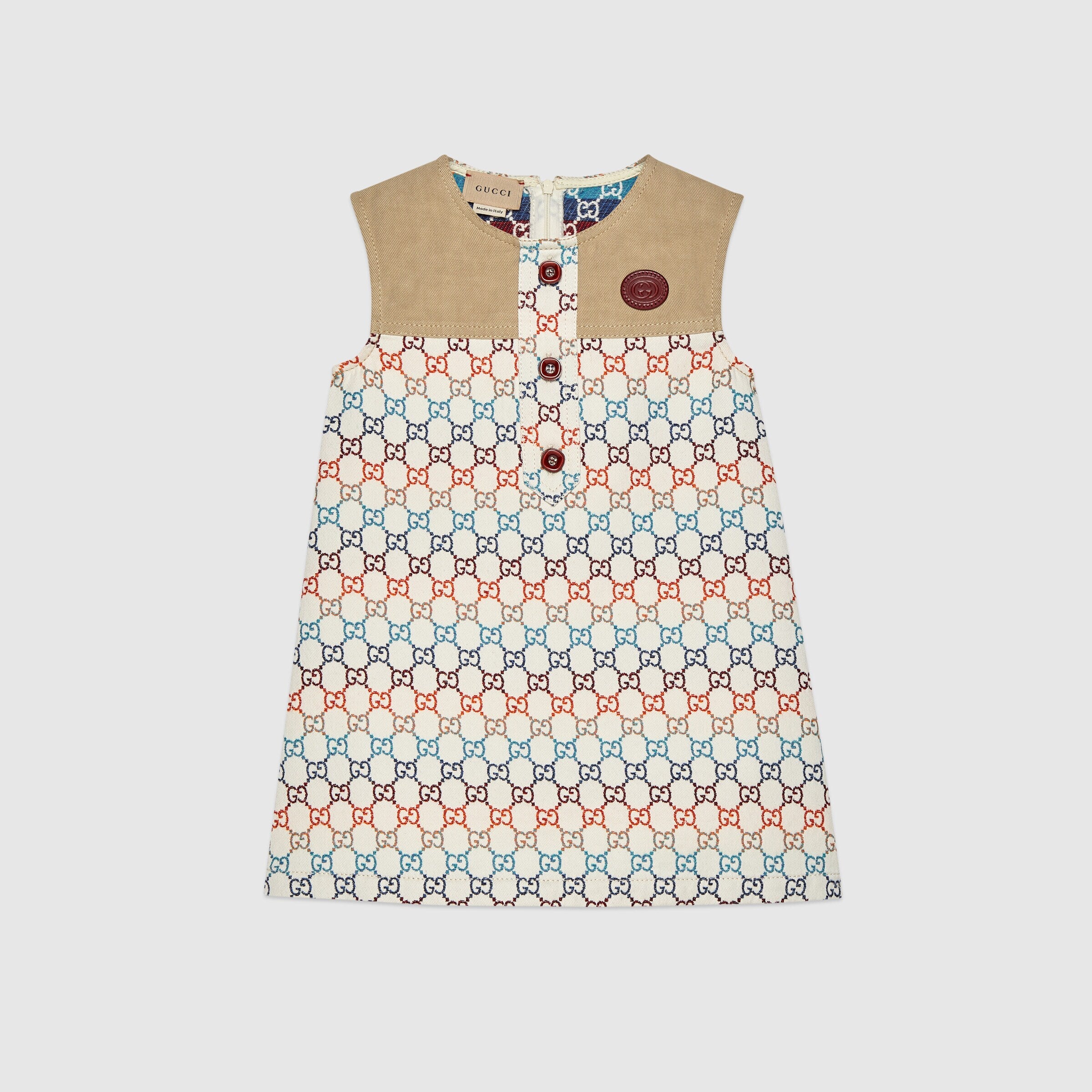 Girls White GG Logo Dress