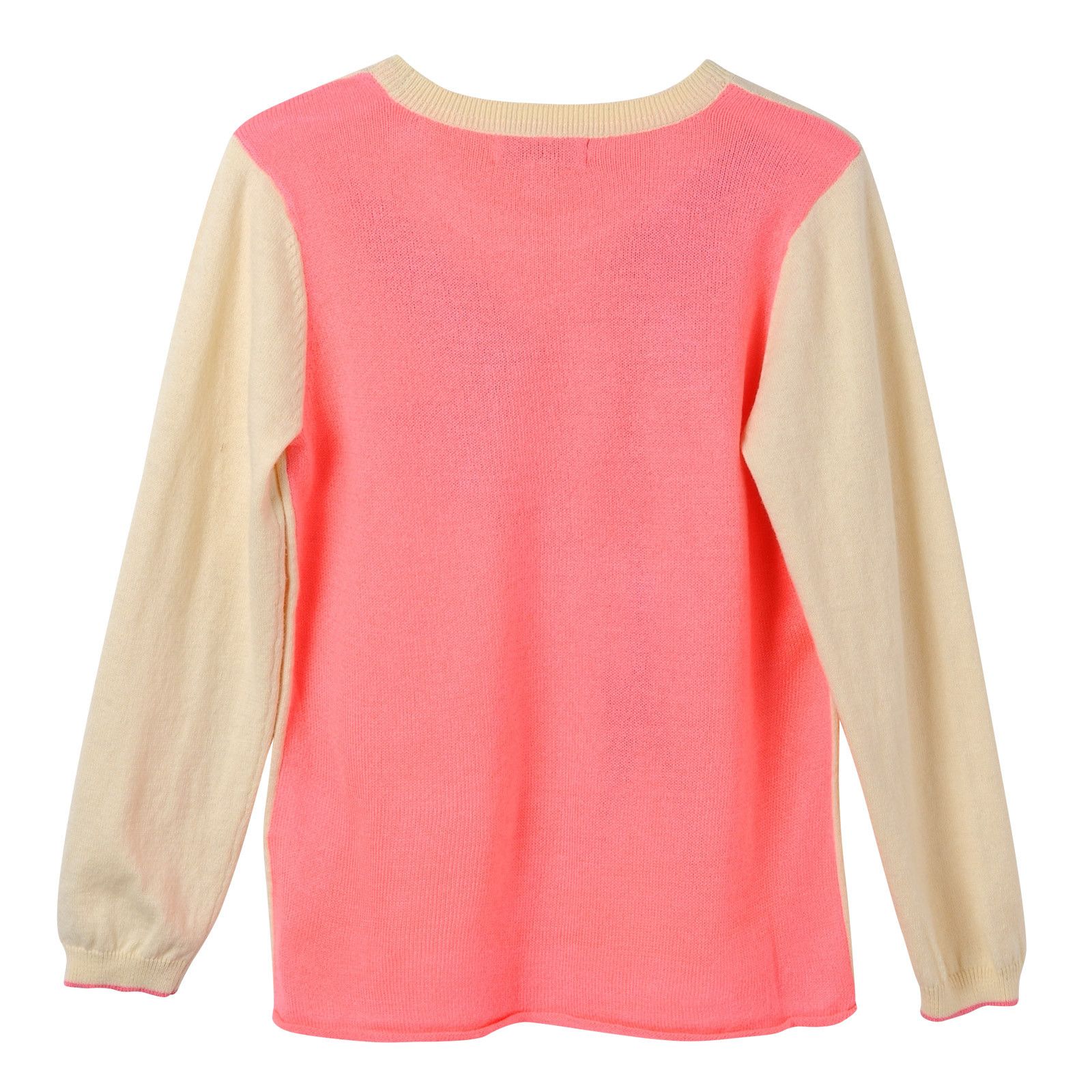 Girls Beige Knitted Bird Intarsia Trims Sweater - CÉMAROSE | Children's Fashion Store - 2
