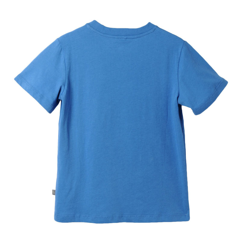 Boys Bright Blue Cotton Zig Zag Bear Printed T-Shirt - CÉMAROSE | Children's Fashion Store - 2
