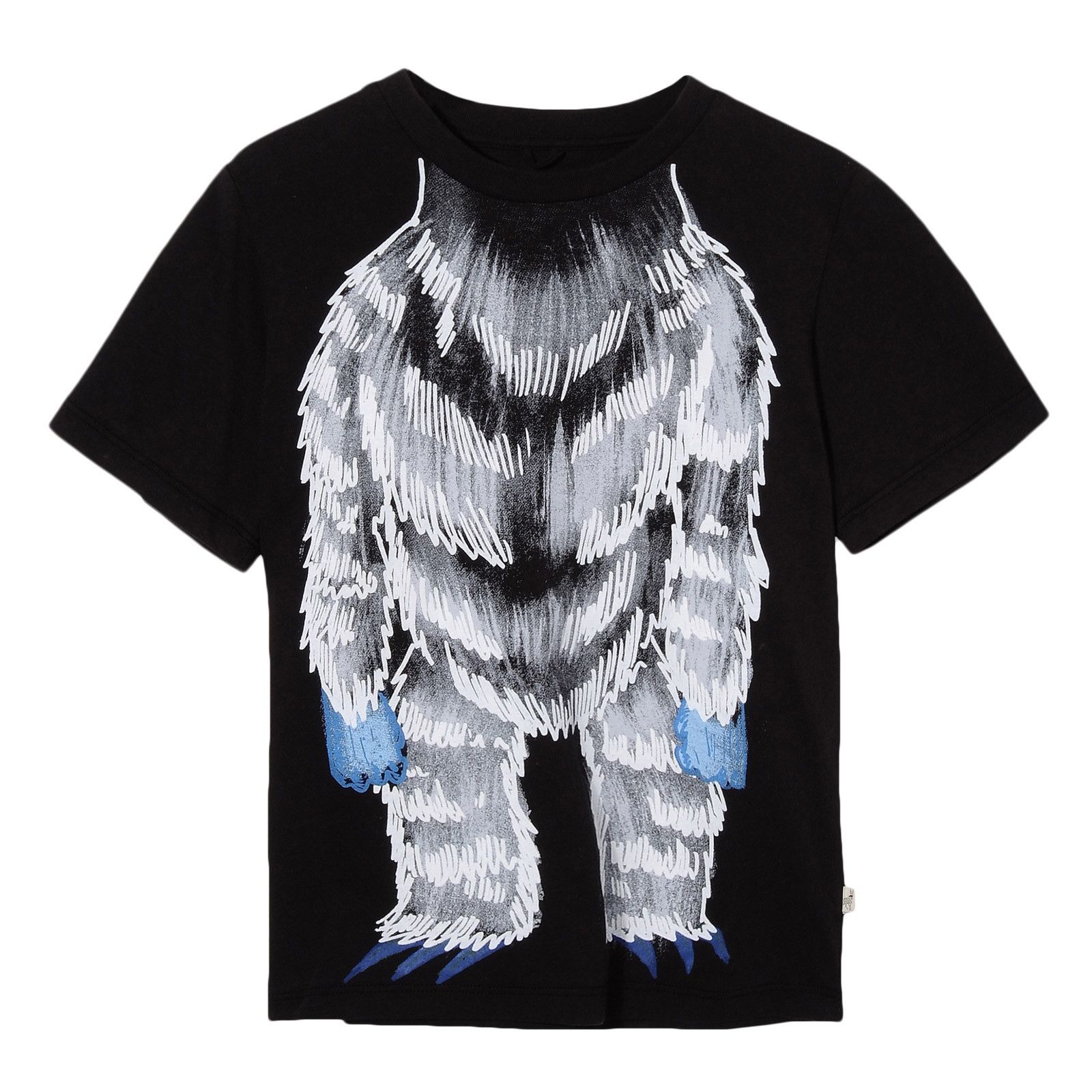 Boys Black Cotton T-Shirt With Orangutan Print - CÉMAROSE | Children's Fashion Store - 1