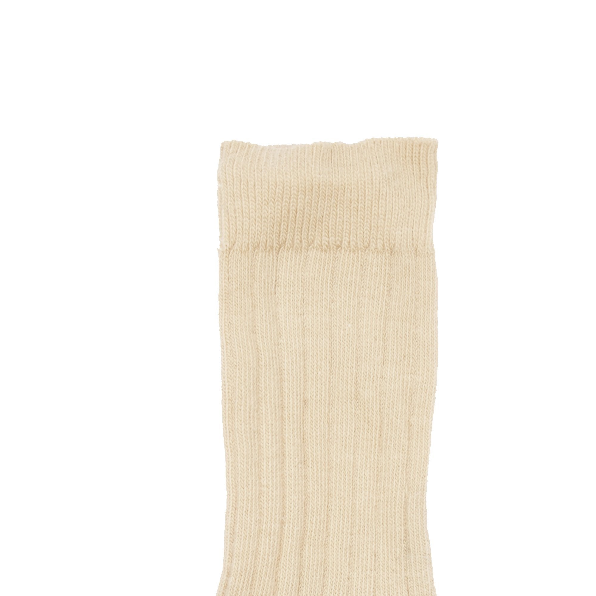 Girls Ecru Cotton Knitwear Socks