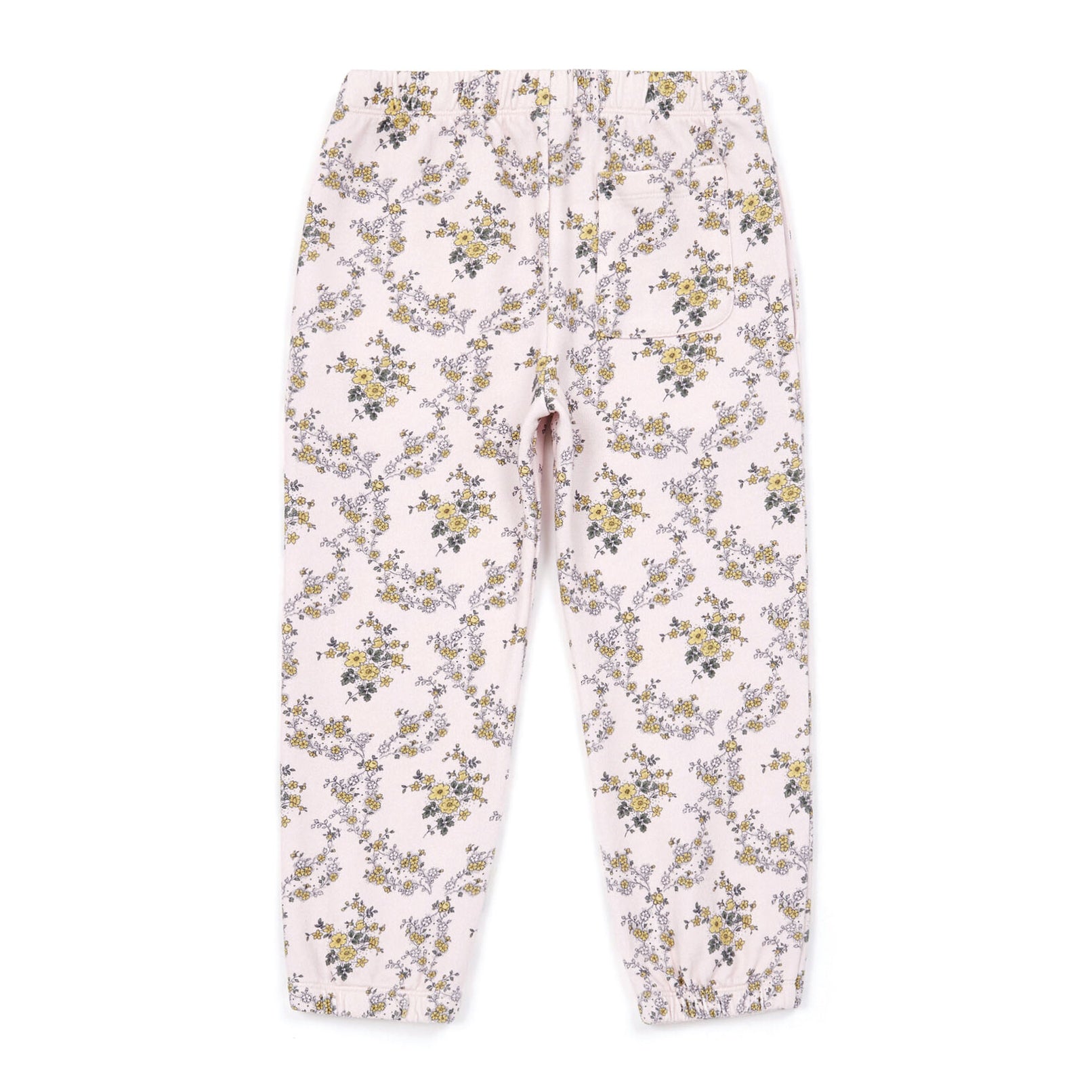 Girls Pink Printed Cotton Trousers