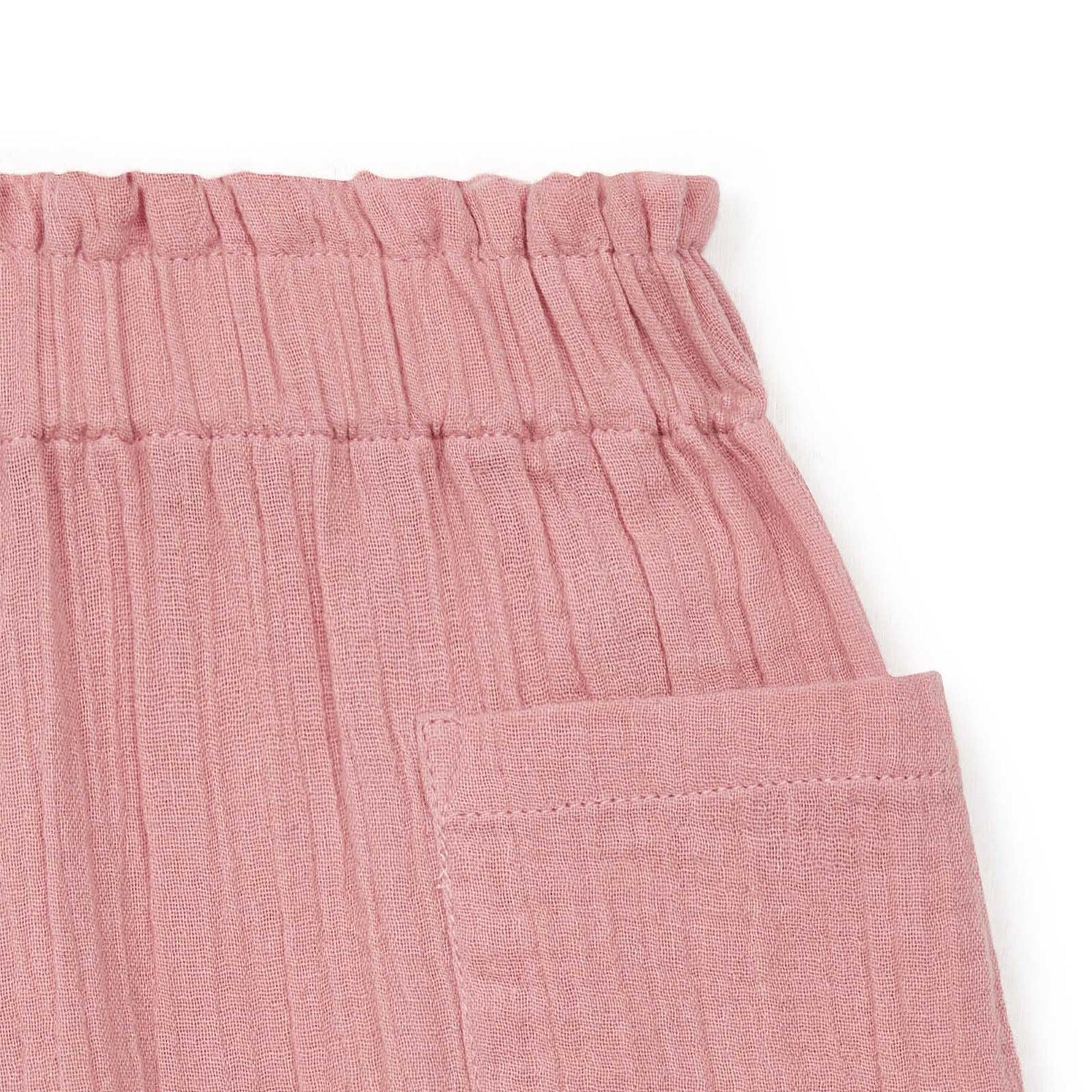 Girls Pink Cotton Shorts