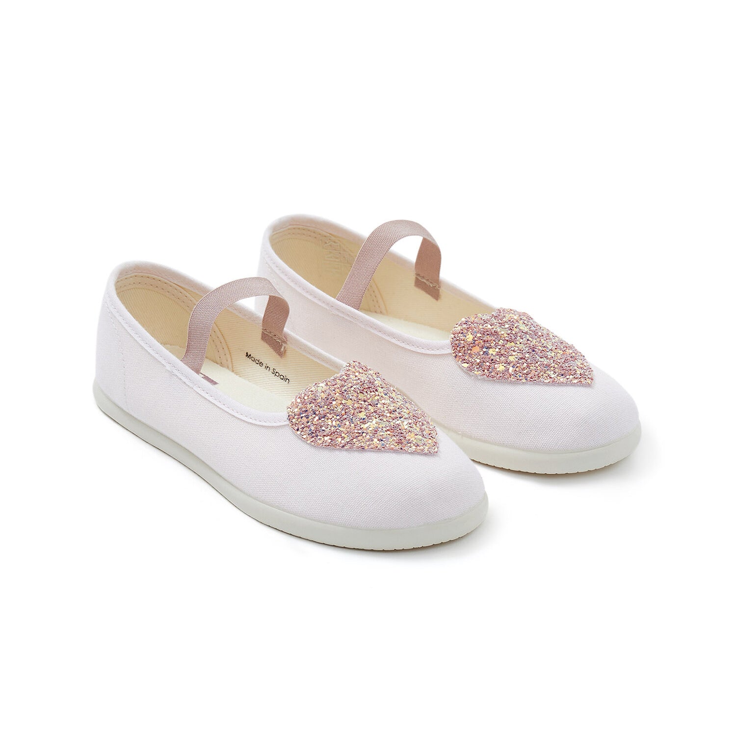 Girls Light Pink Glitter Shoes