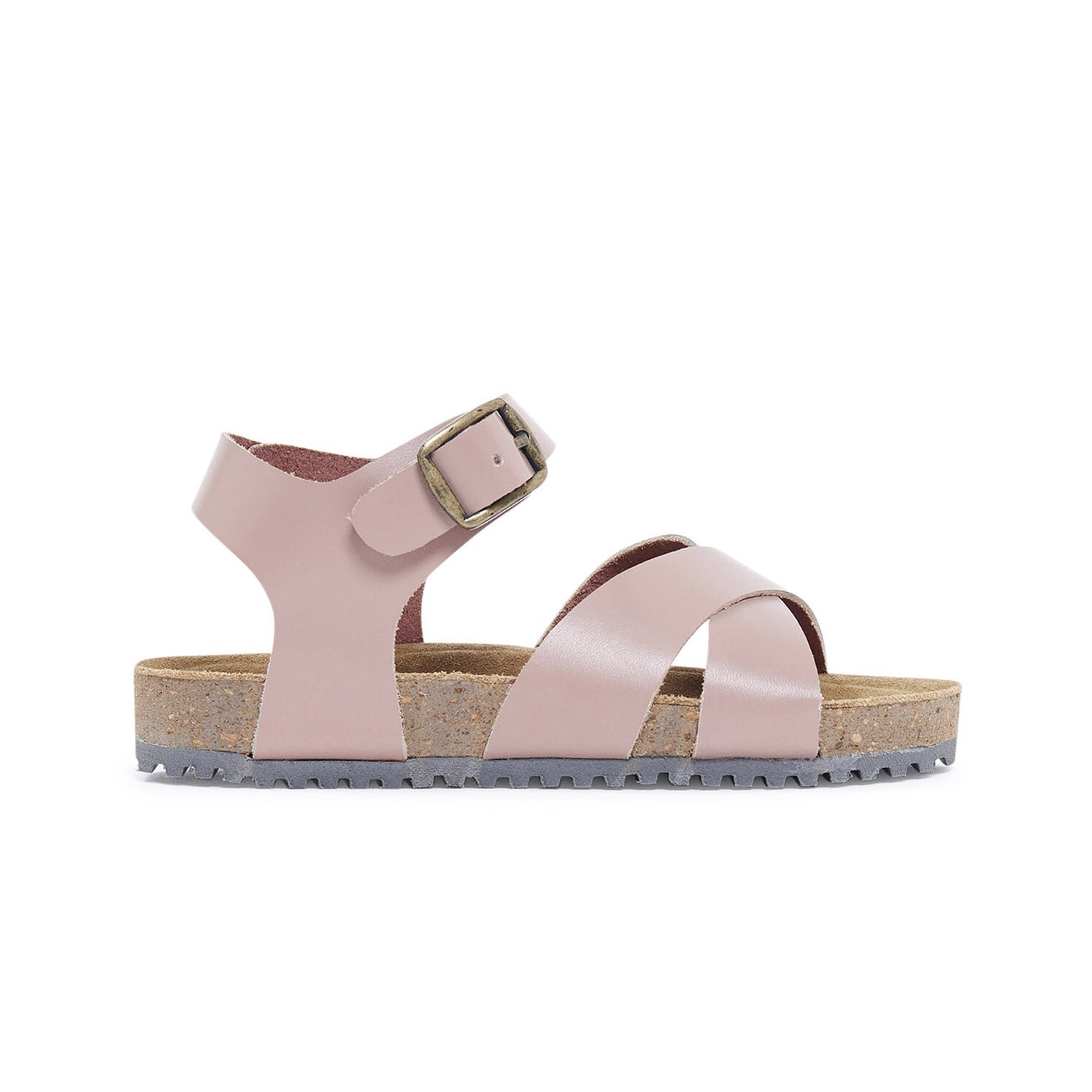 Girls Pink Leather Sandals