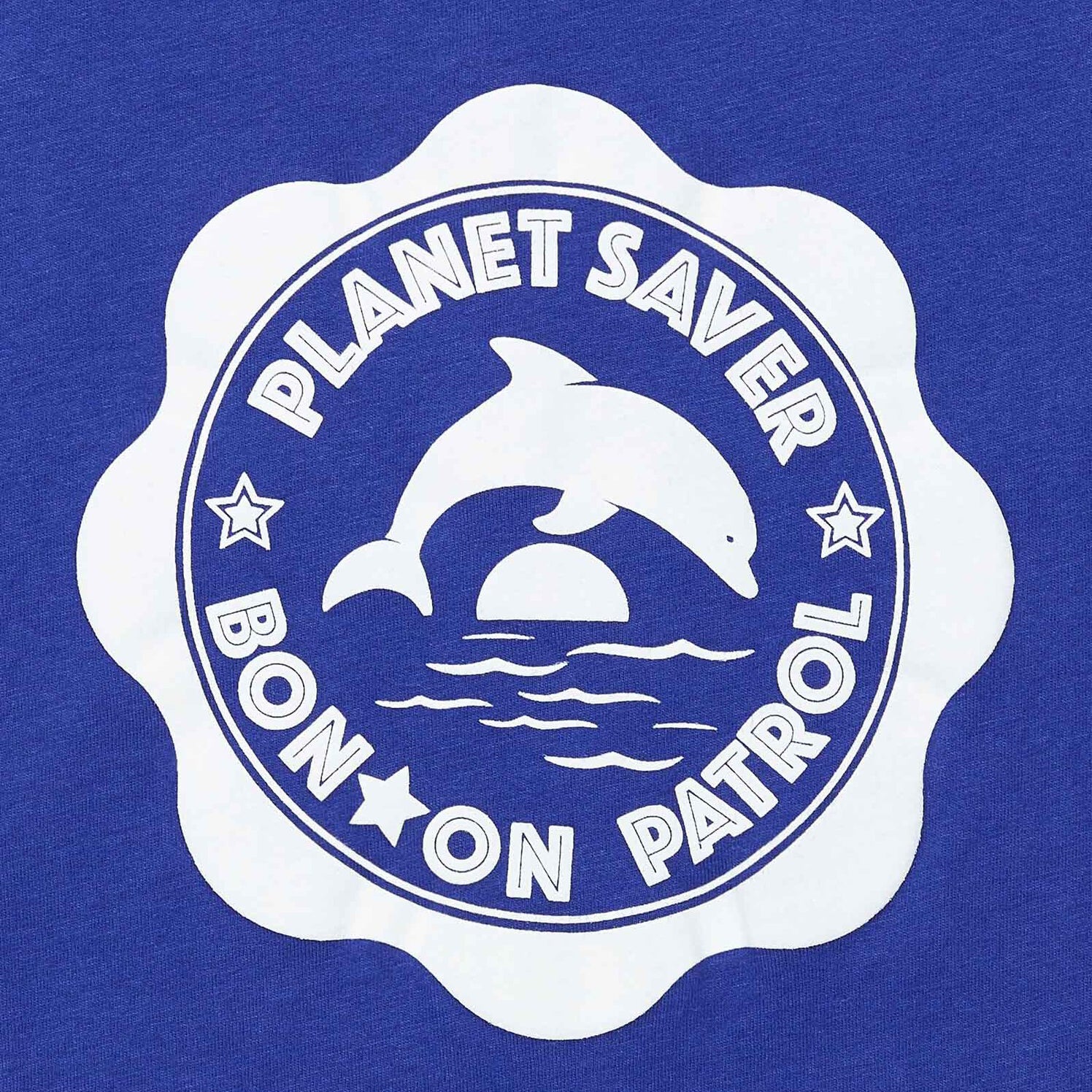 Boys Blue Printed Cotton T-Shirt