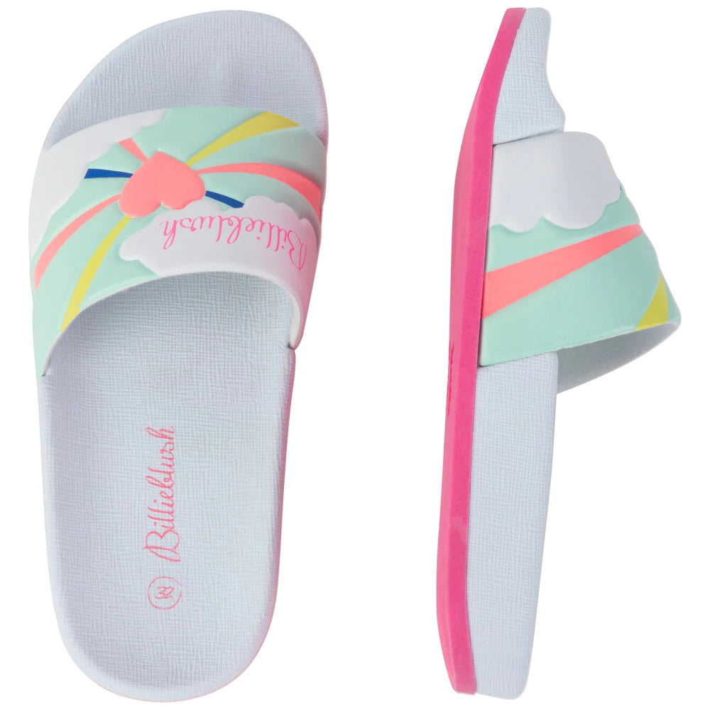 Girls White Logo Sandals