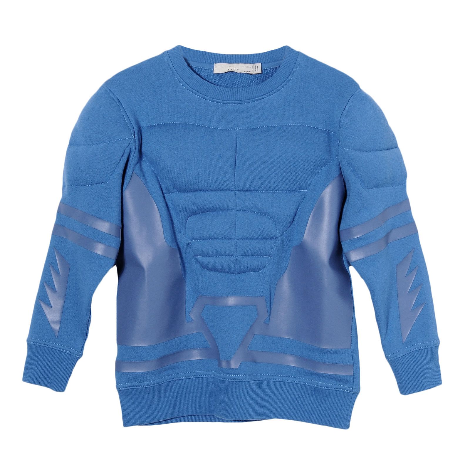 Boys Light Blue Cotton Patch Trims Sweatshirt - CÉMAROSE | Children's Fashion Store