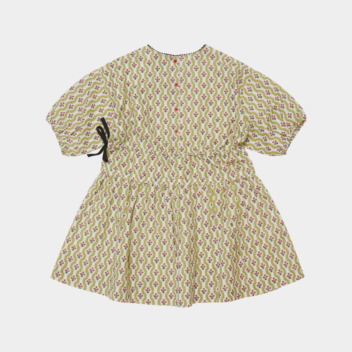 Girls Beige Cotton Dress