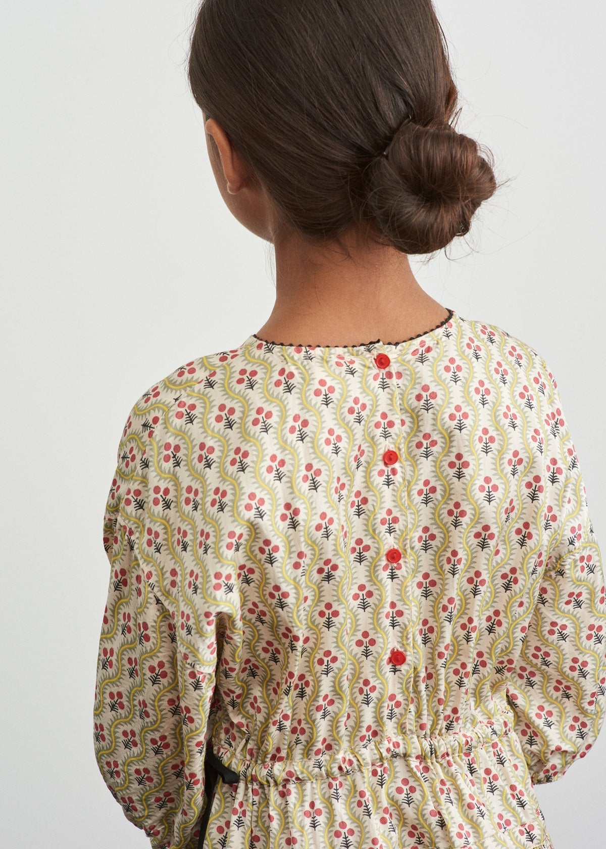 Girls Beige Cotton Dress