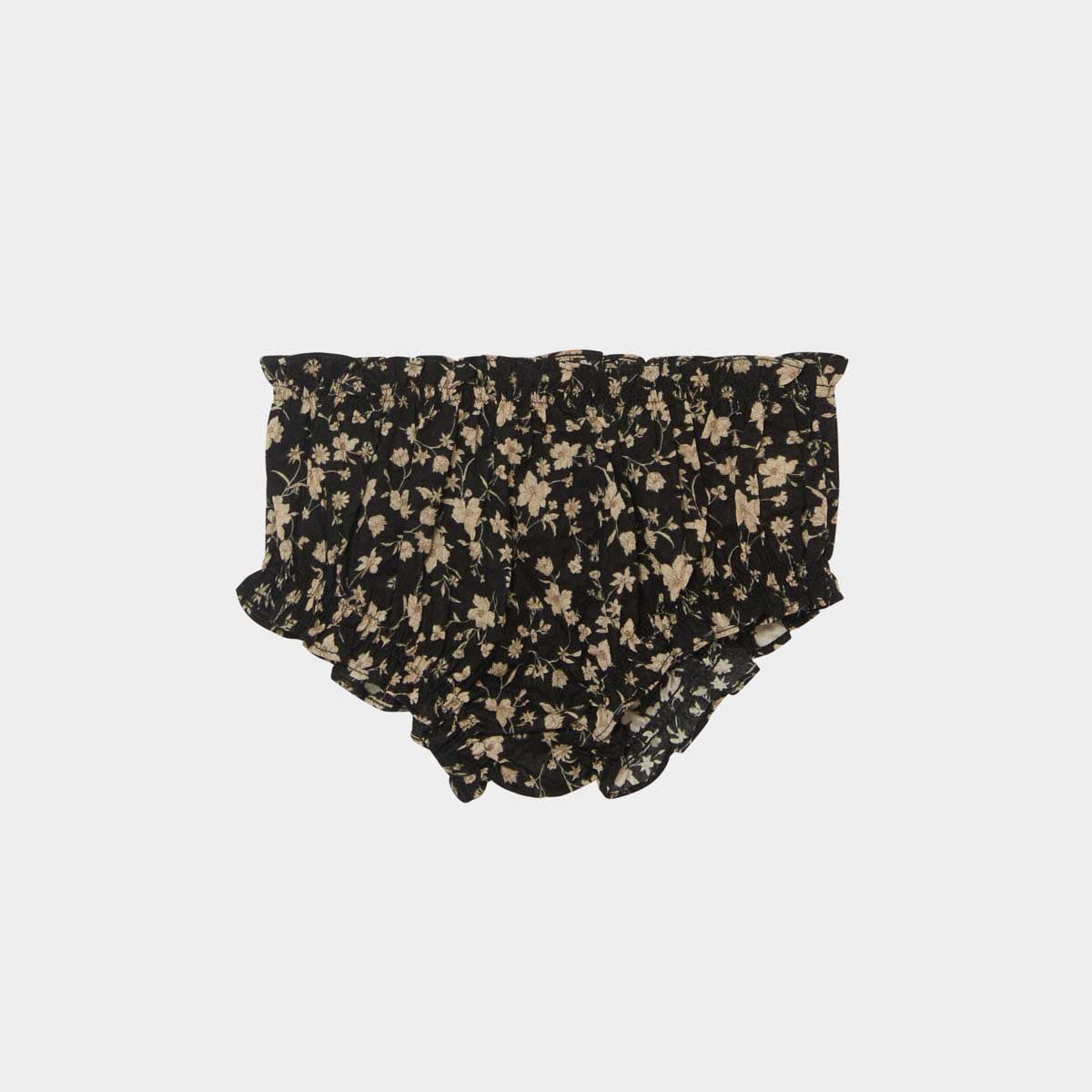 Girls Black Floral Cotton Set