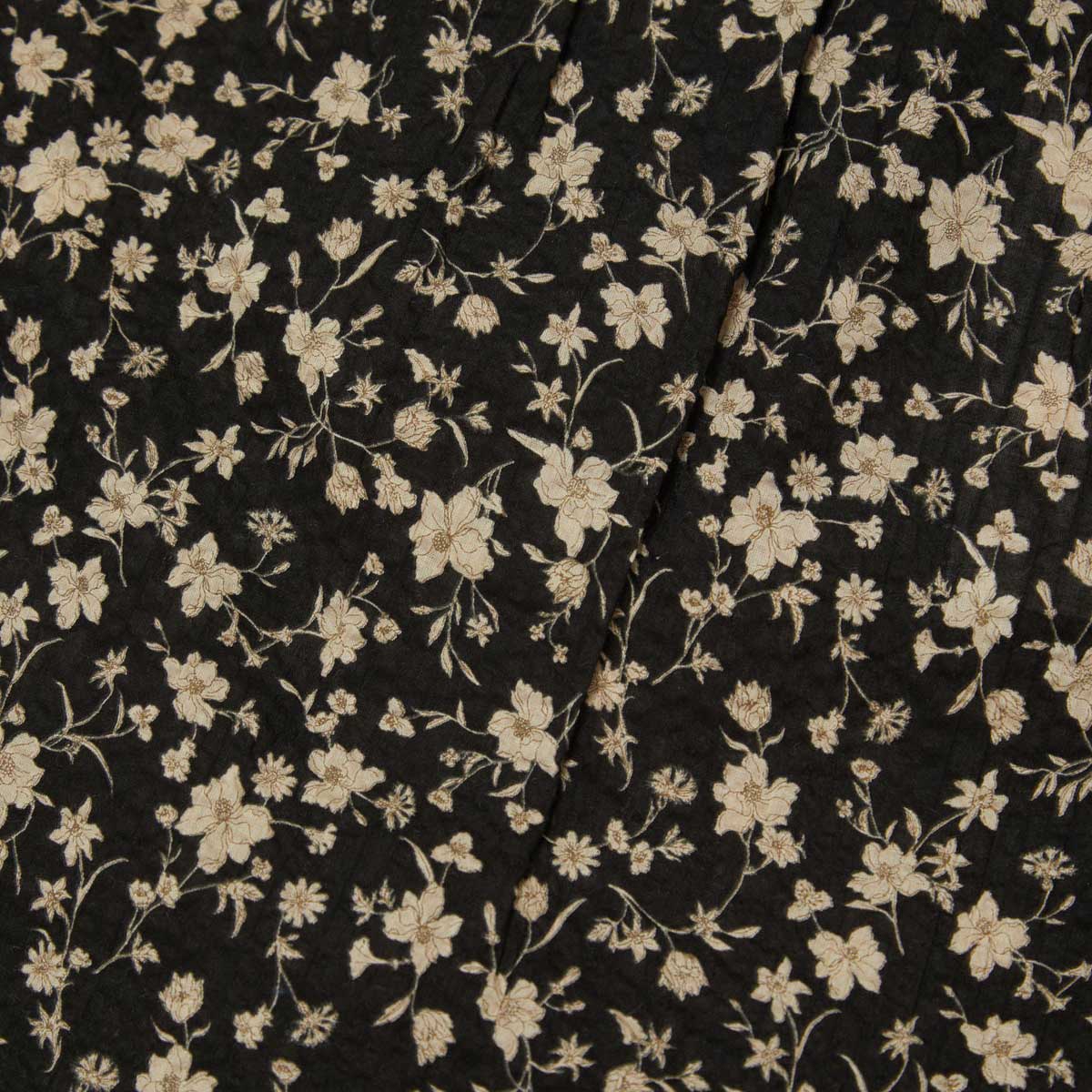 Girls Black Floral Cotton Set