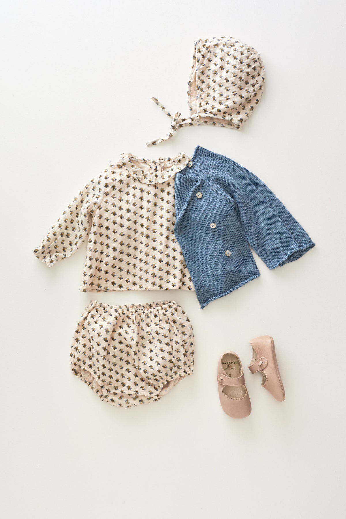 Baby Girls Beige Cotton Shirt