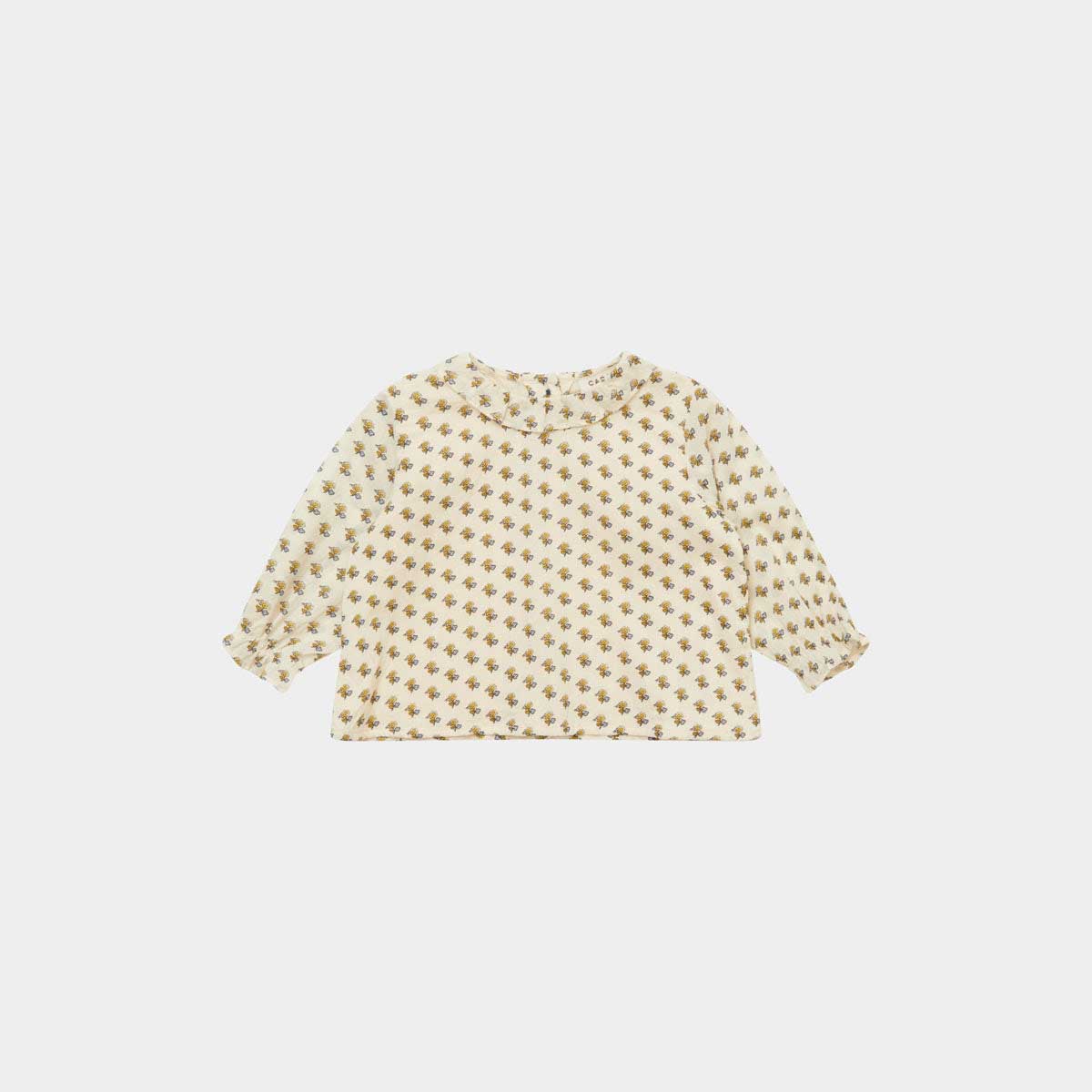 Baby Girls Beige Cotton Shirt