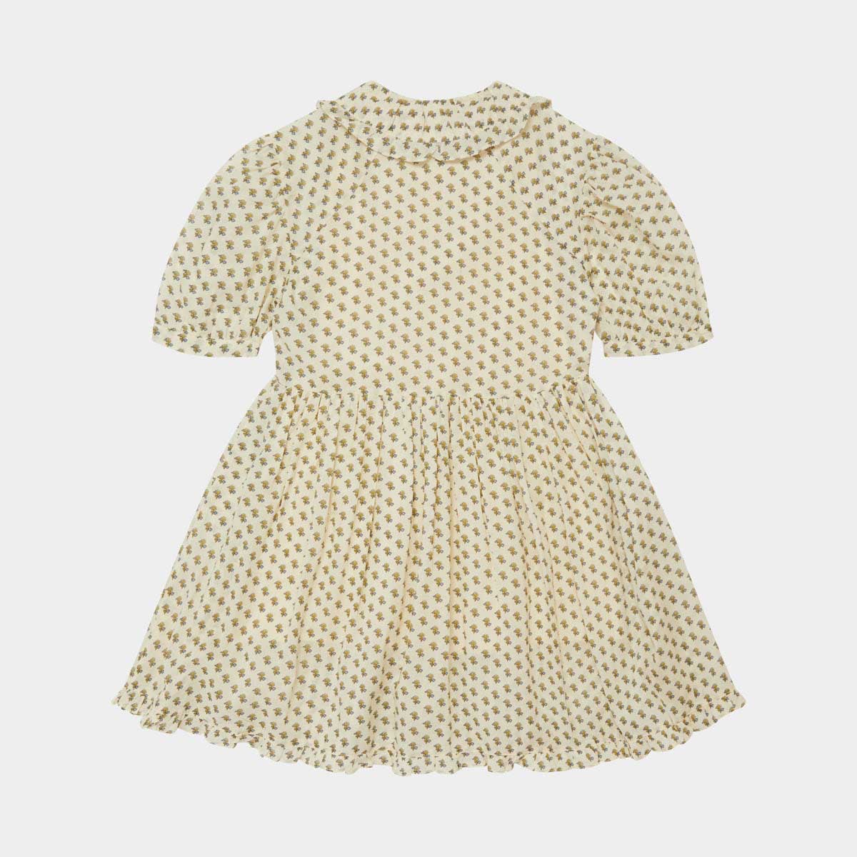 Girls Beige Cotton Dress