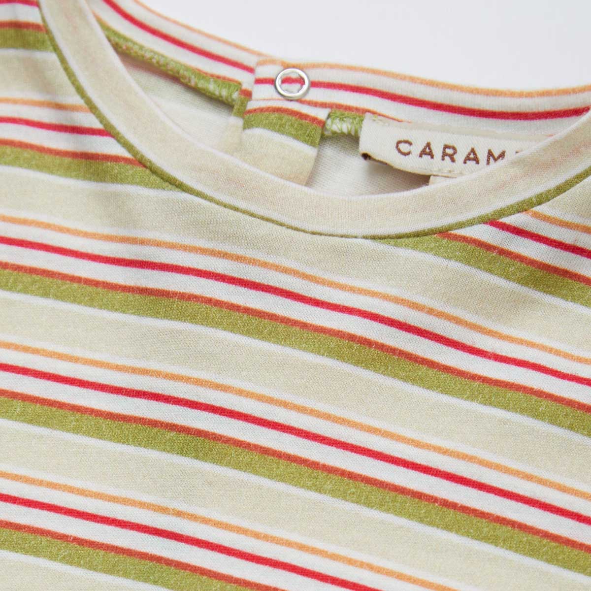 Baby Girls Beige Stripe Cotton Set