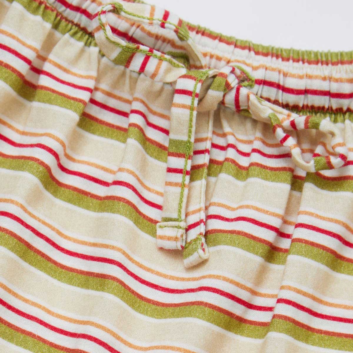 Baby Girls Beige Stripe Cotton Set