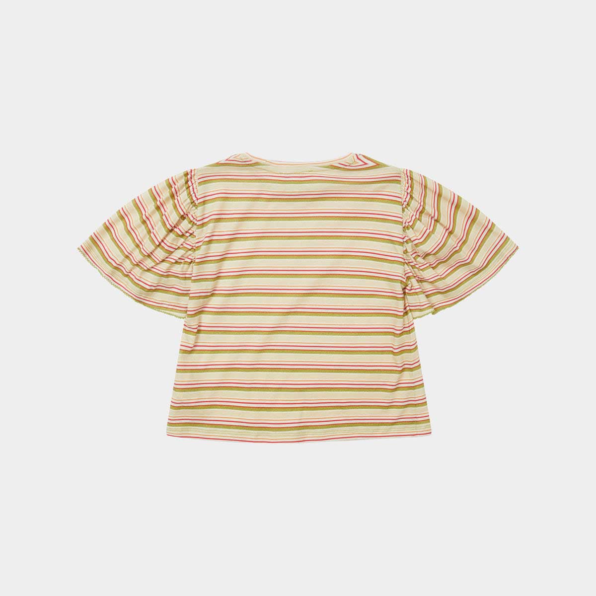 Boys & Girls Beige Stripe Cotton T-Shirt
