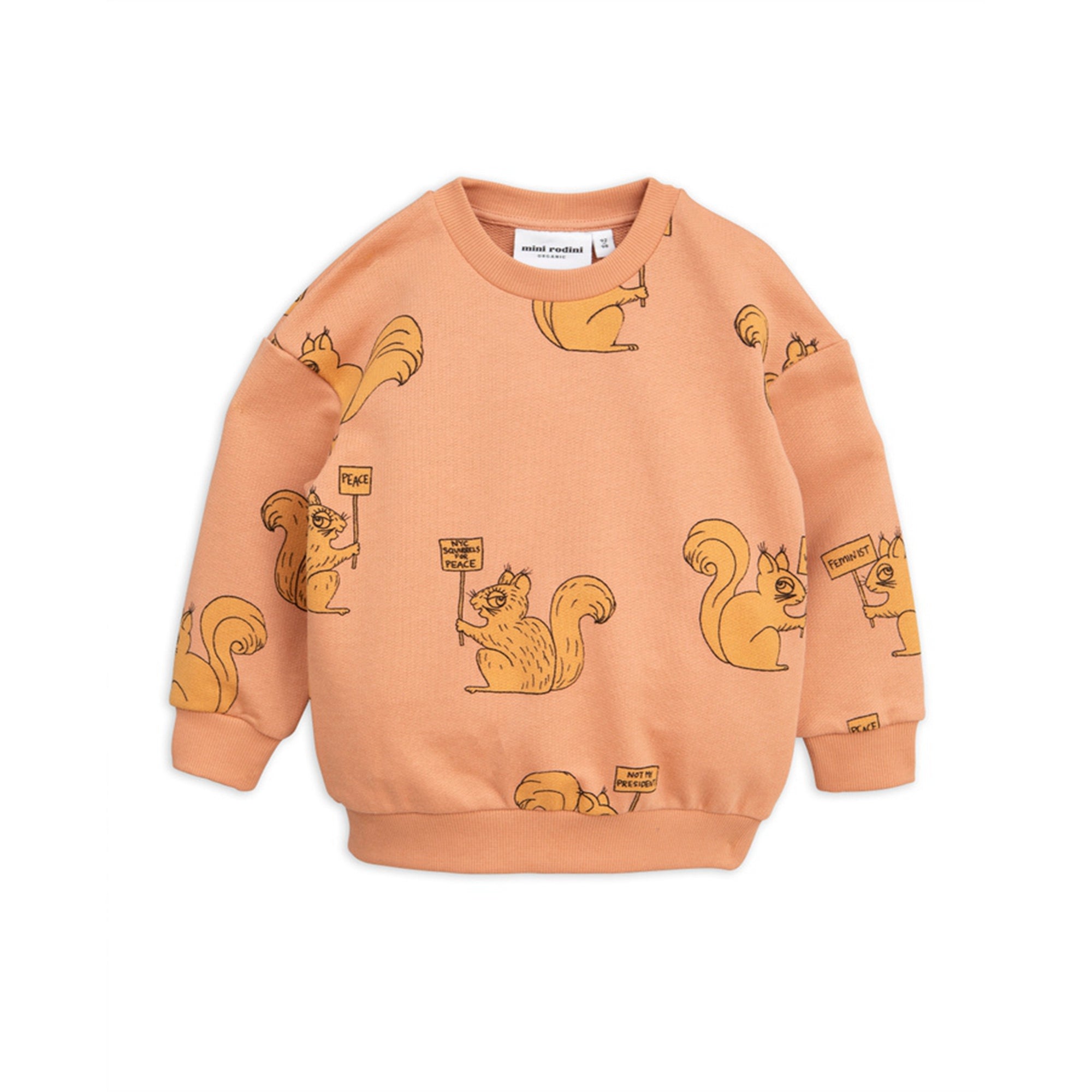 Girls Beige Organc Cotton Sweatshirt