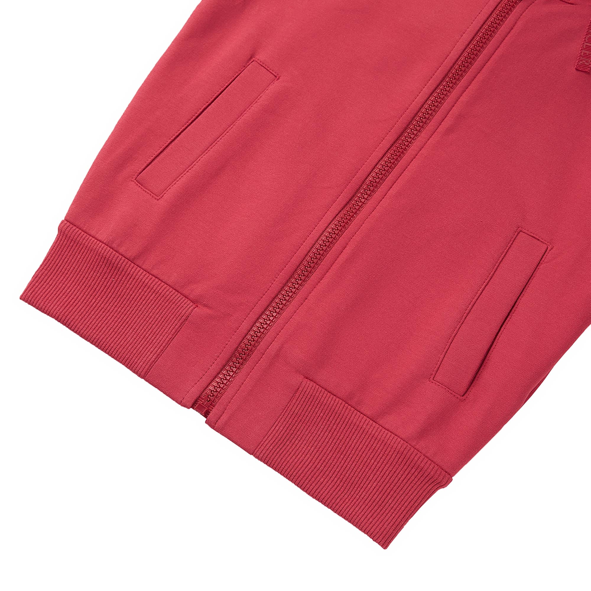 Girls Red Cotton Tracksuit