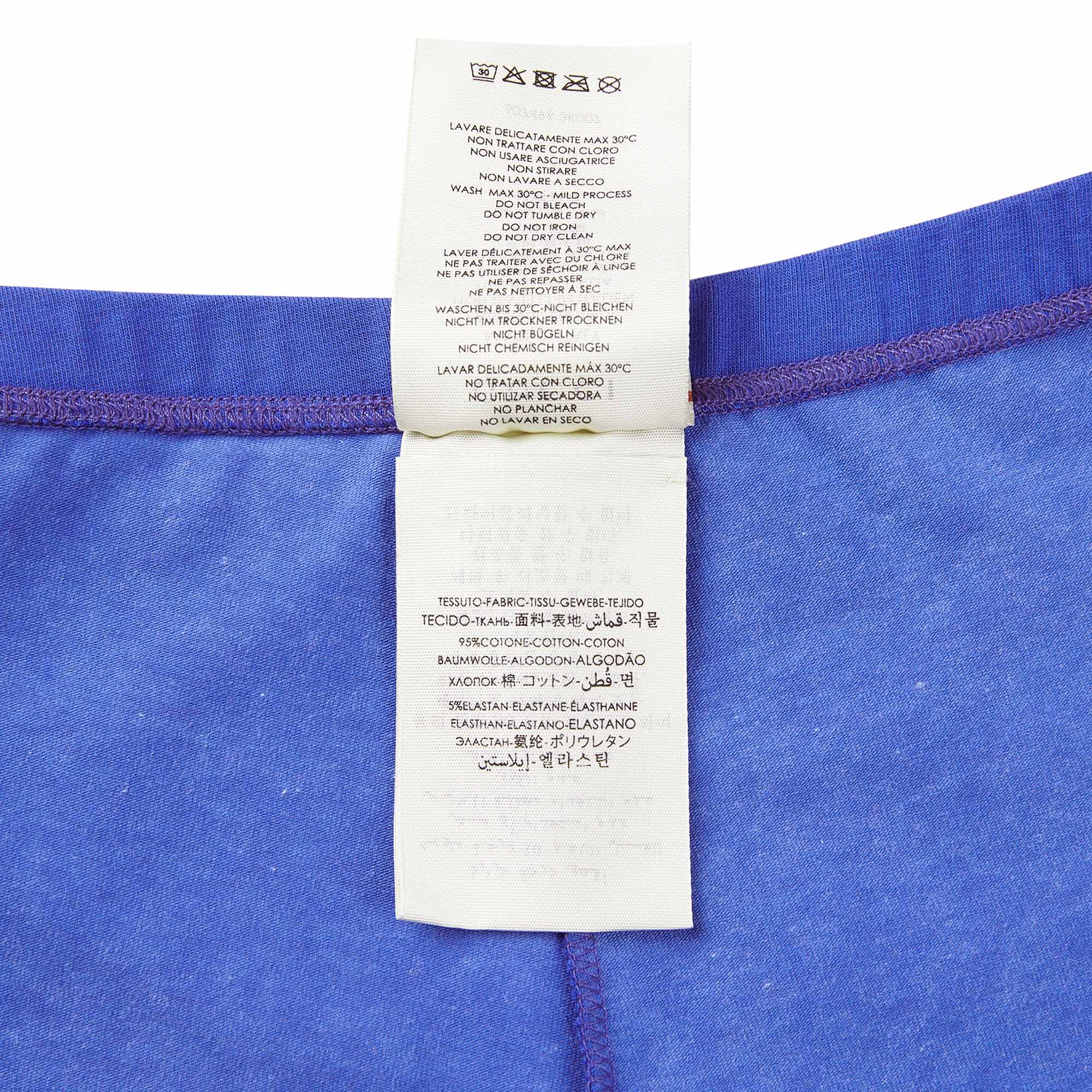 Baby Boys Blue Logo Cotton Leggings