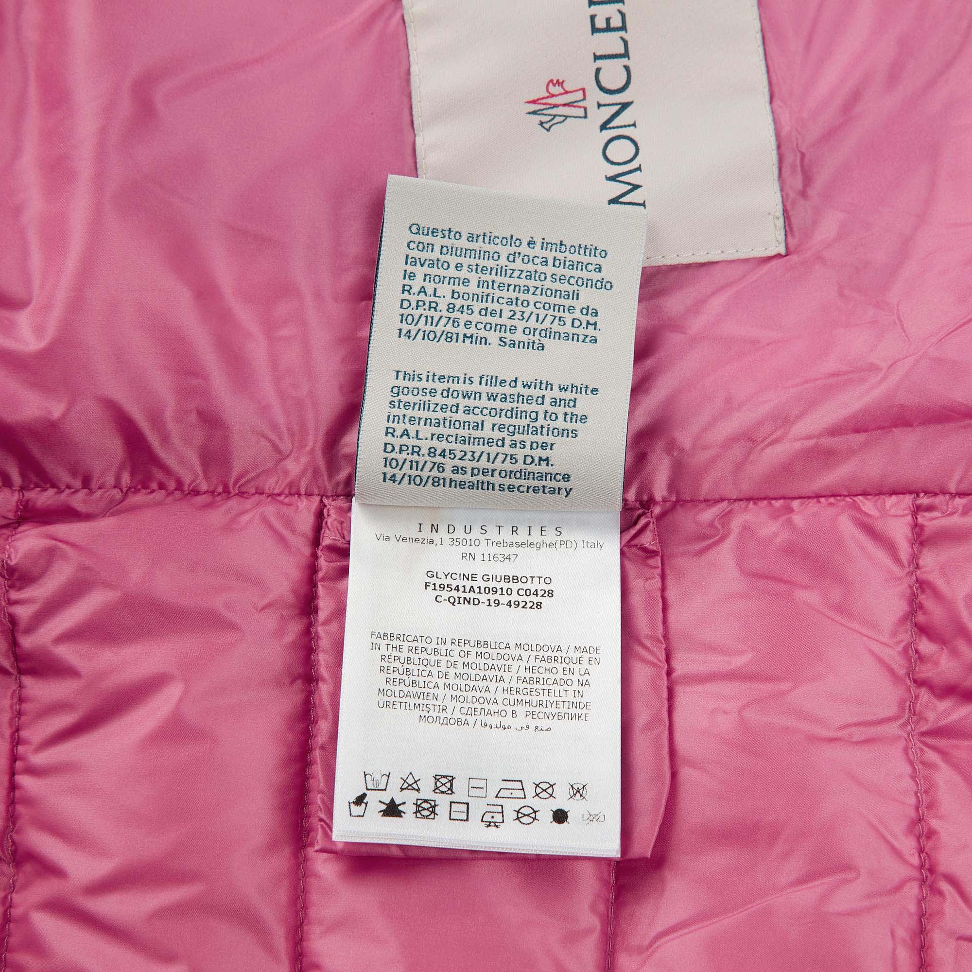 Girls Pink "GLYCINE" Padded Down Jacket