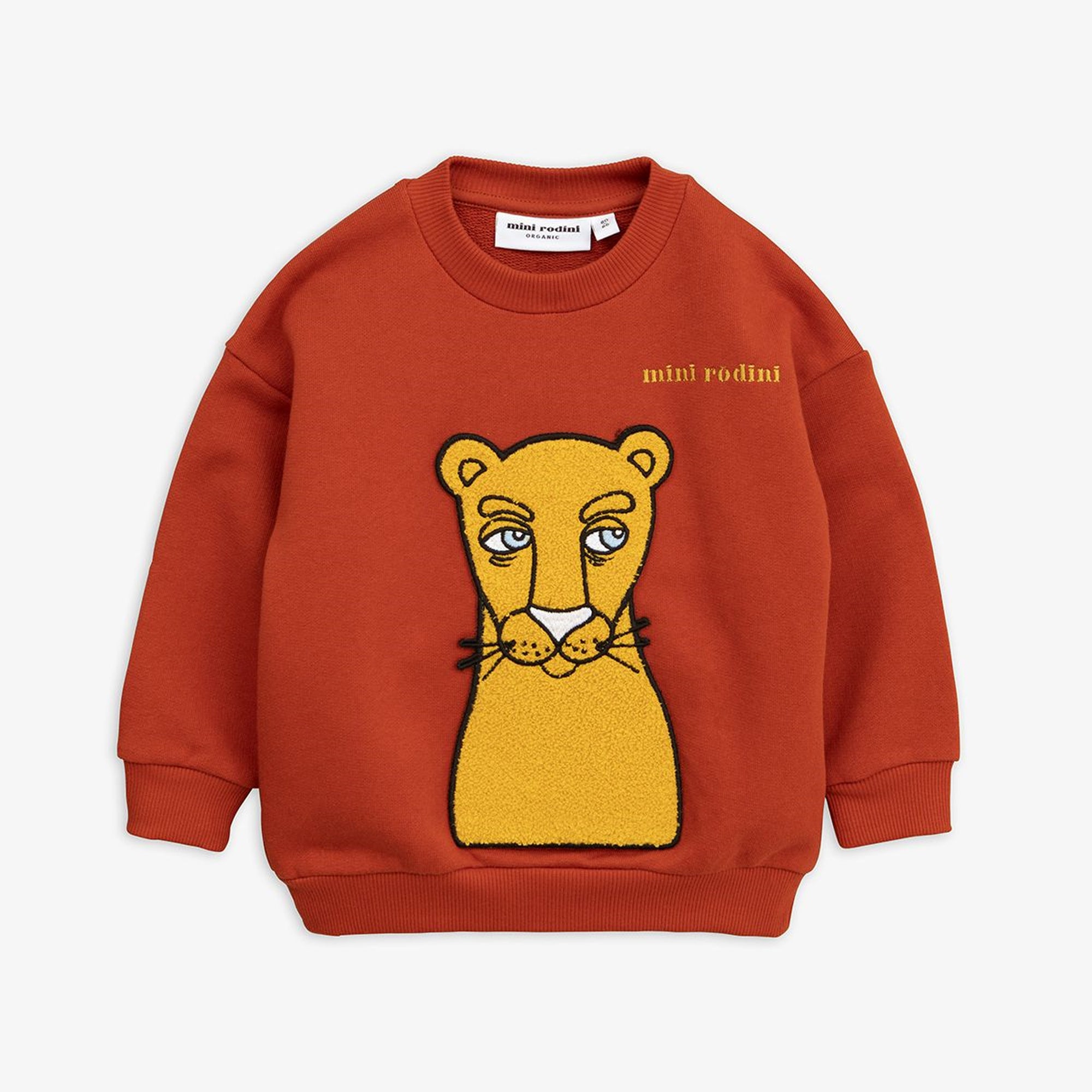 Baby Red Cotton Cat Patch Sweatshirt