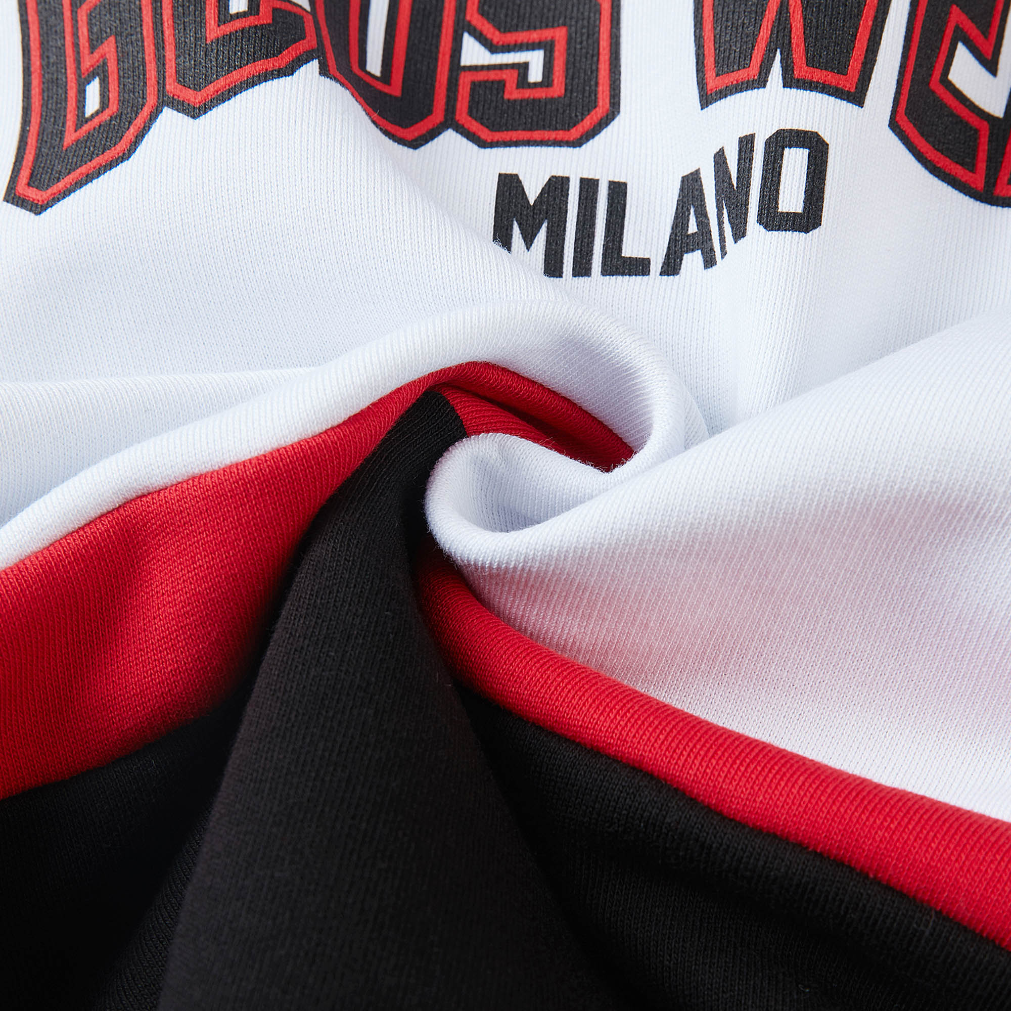 Boys White & Black Logo Cotton Sweatshirt