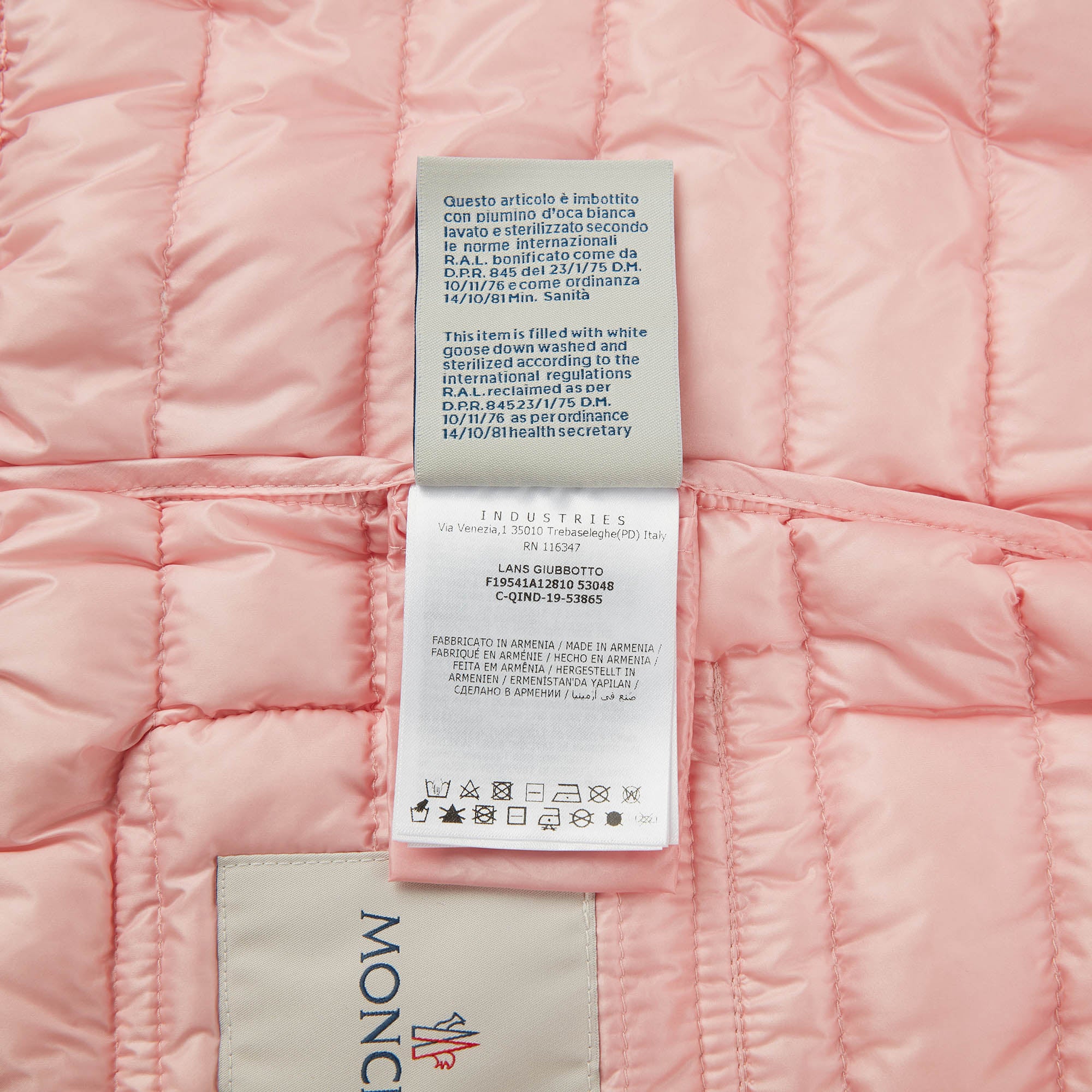 Girls Pink "LANS" Padded Down Jacket