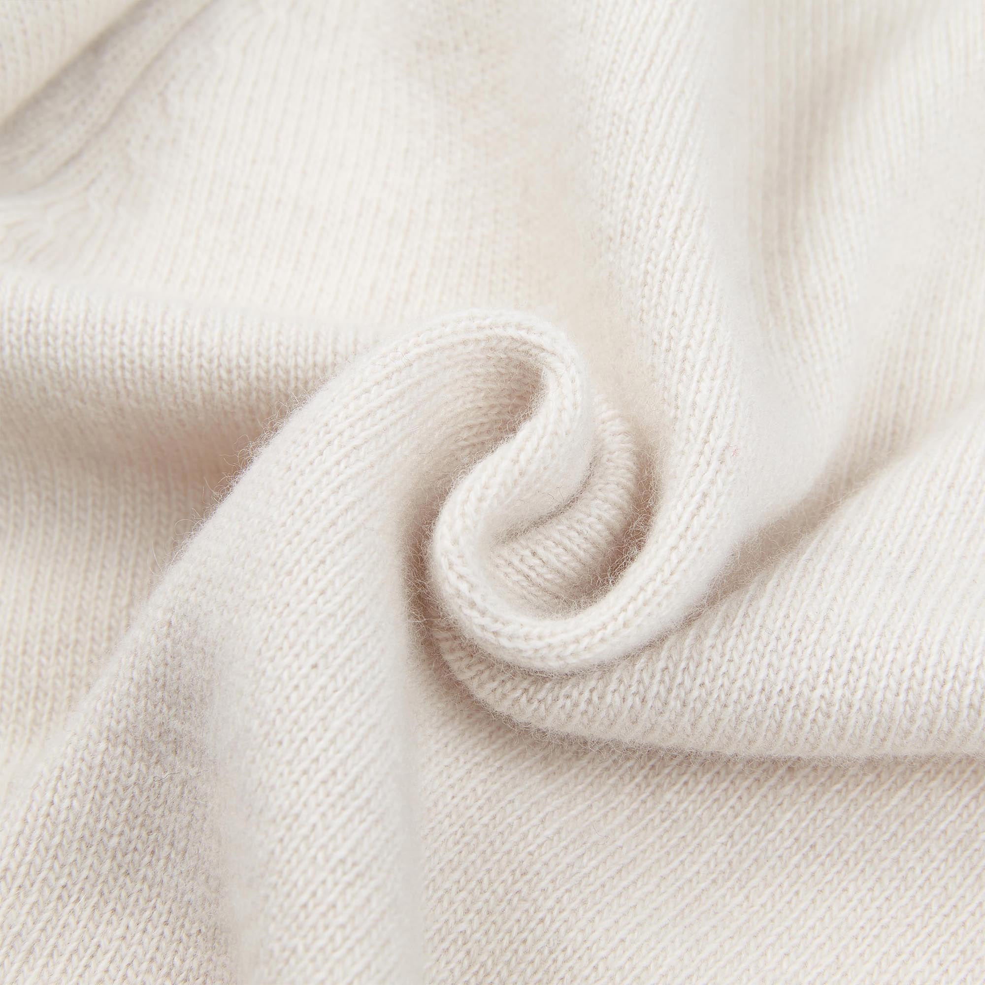 Girls Beige & Blue Wool Cardigan