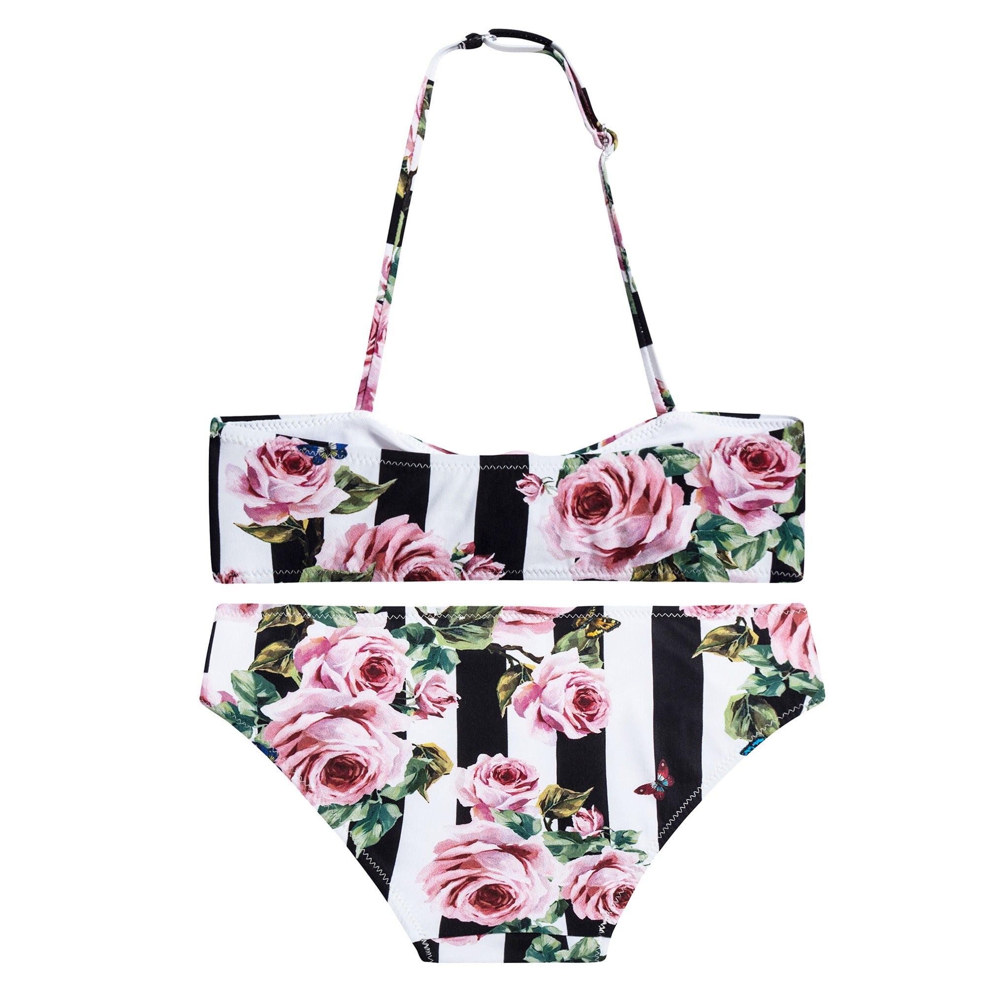 Girls Pink Flower Bikini