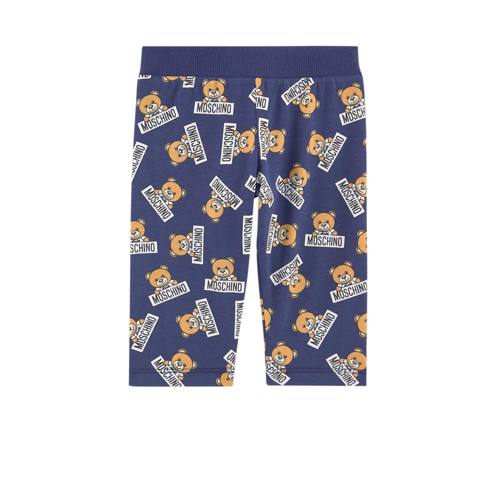 Baby Boys Blue Printed Cotton Trousers