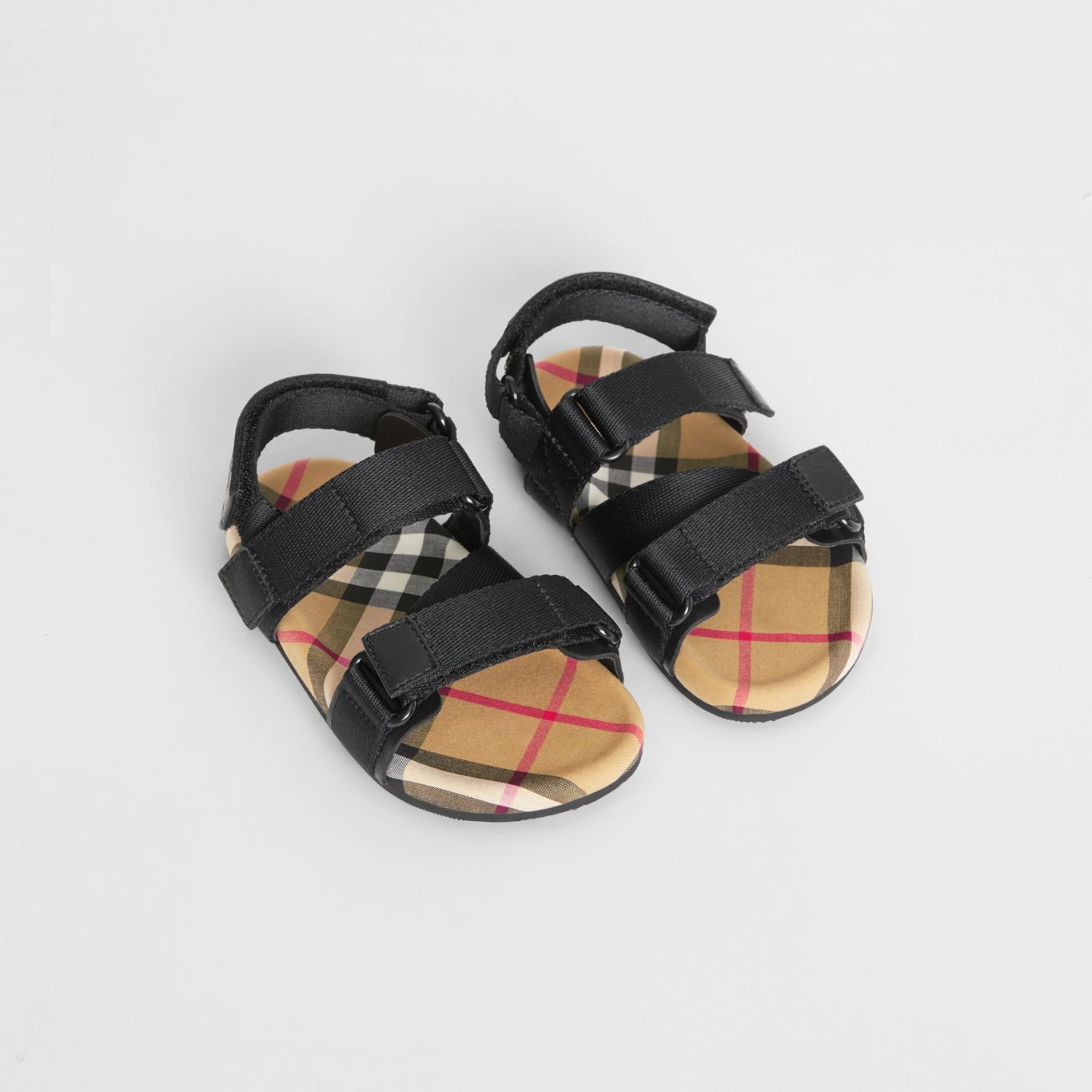 Boys & Girls Black & Antique Cotton Sandals