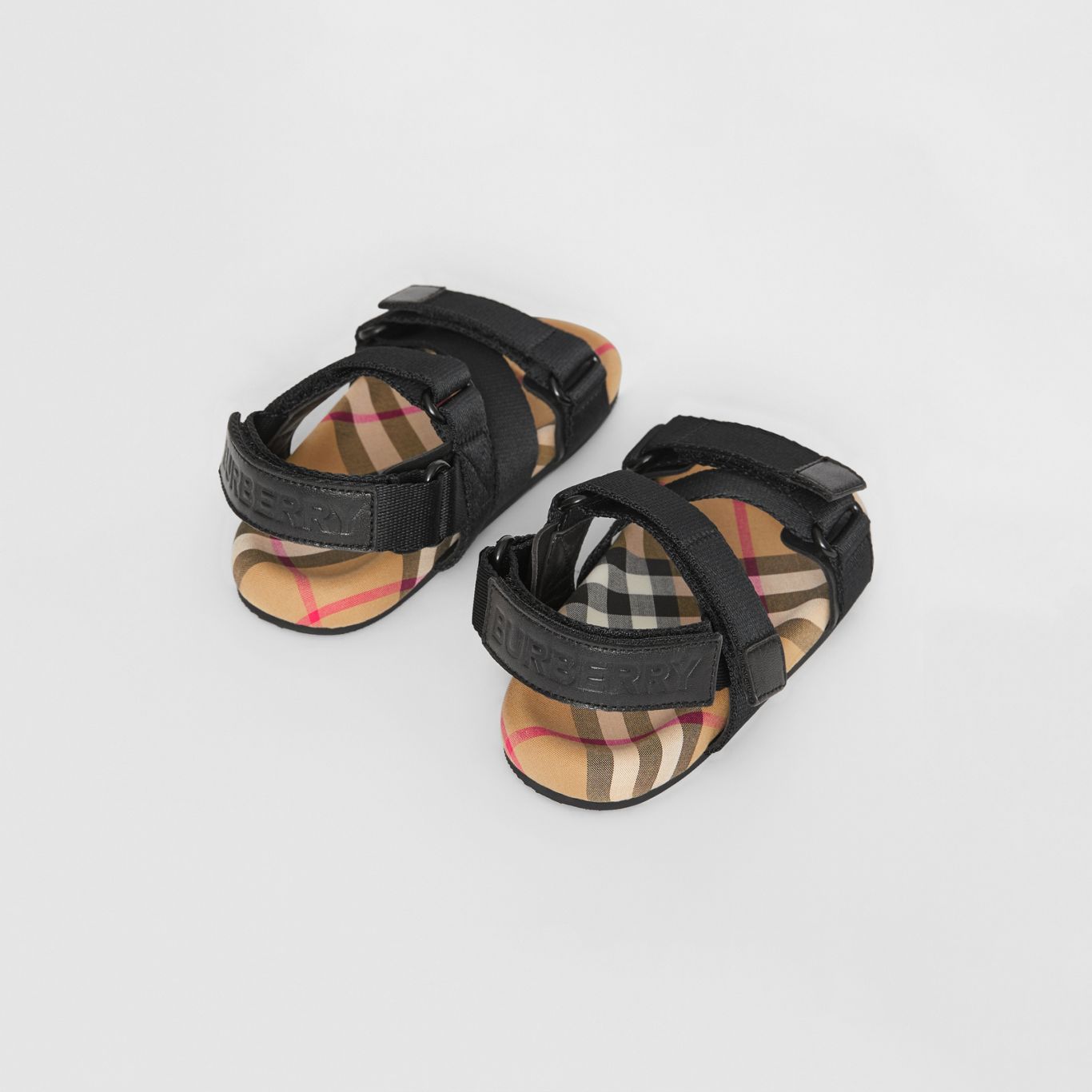 Boys & Girls Black & Antique Cotton Sandals
