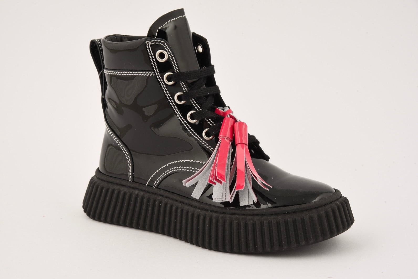Girls Black Patent leather Boots