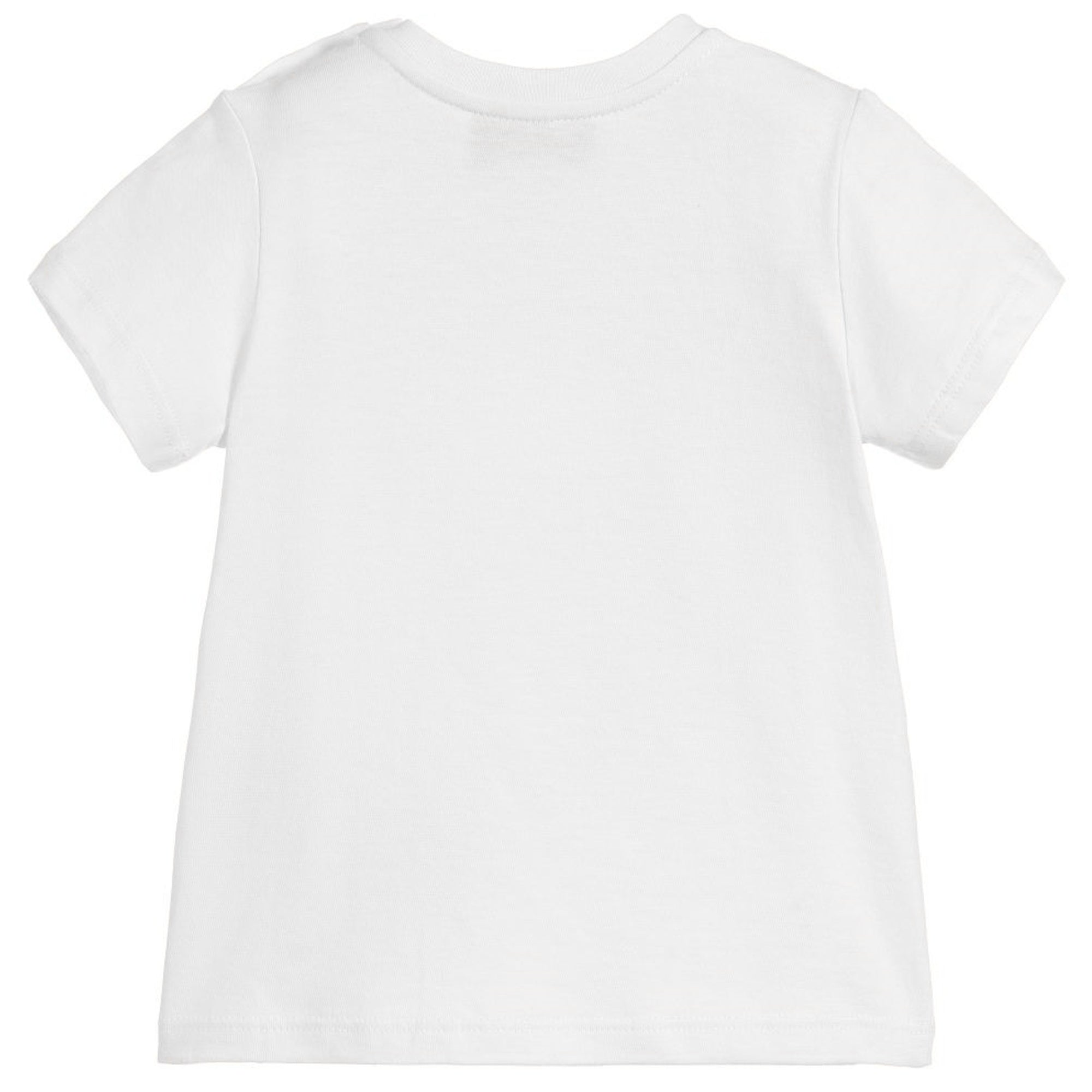 Baby Girls White Cotton T-shirt