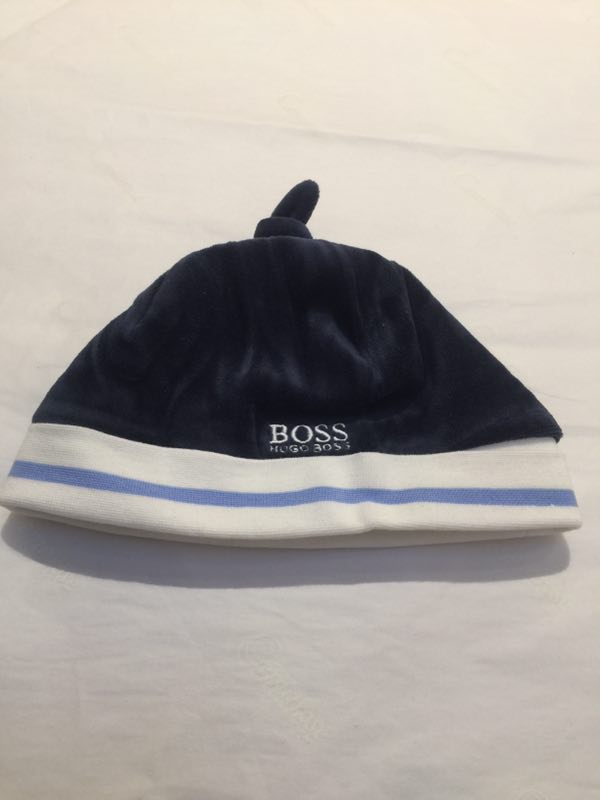 Baby Boys Dark Blue Cotton Hat
