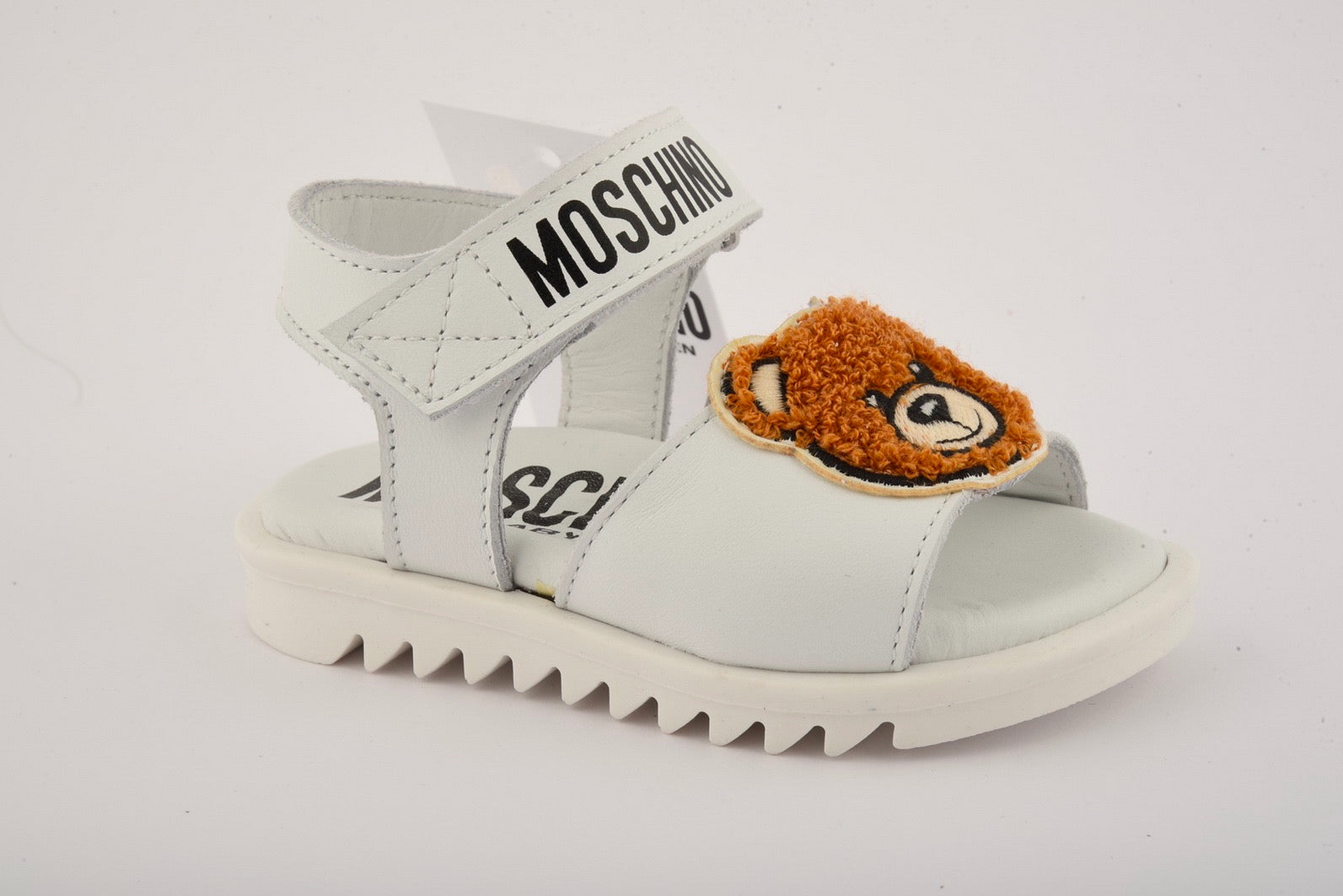 Baby Boys & Girls White Patch Teddy Sandals