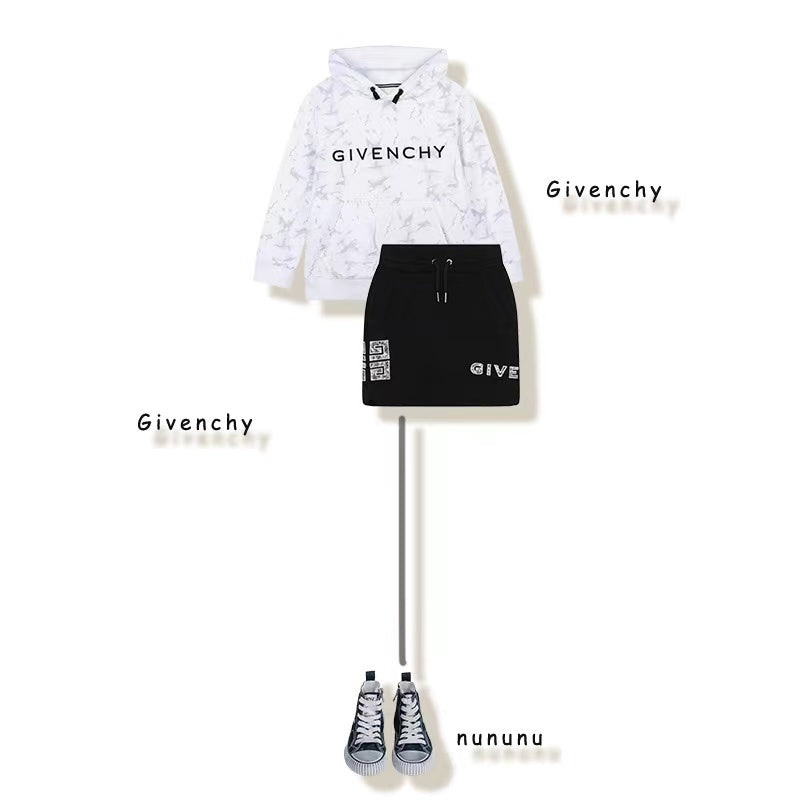 Girls Black Cotton Skirts