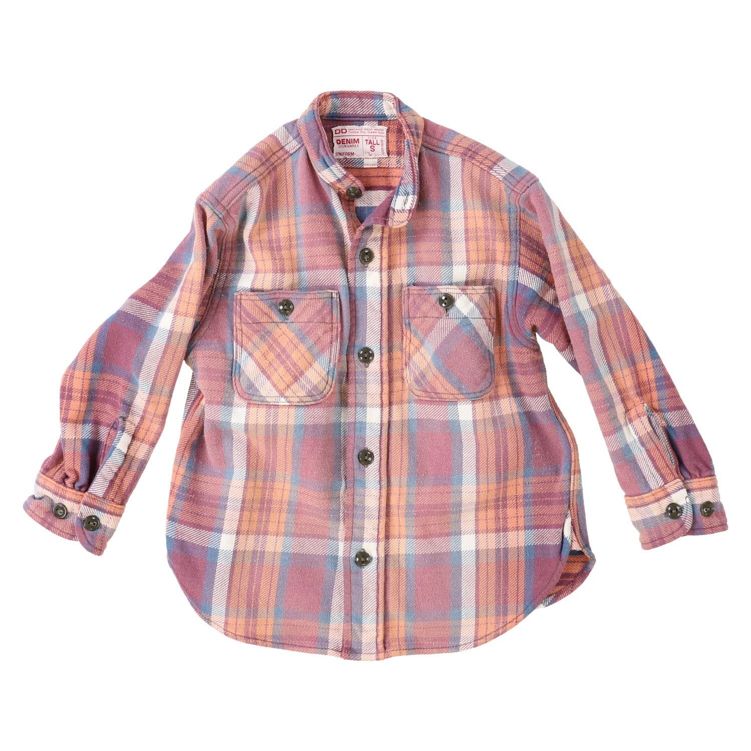 Boys Pink Check Cotton Shirt