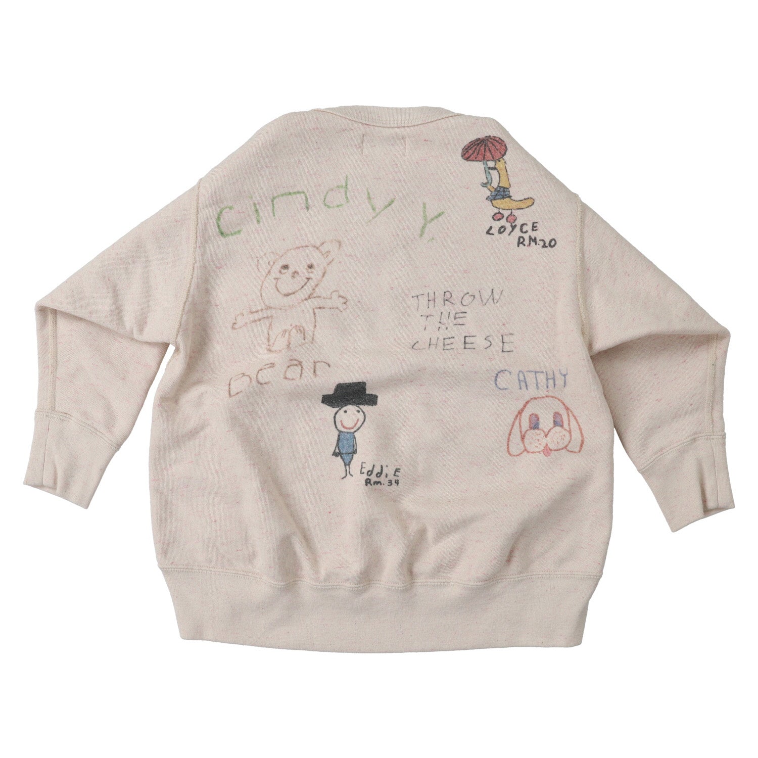 Boys White Printed Cotton Sweatshirt