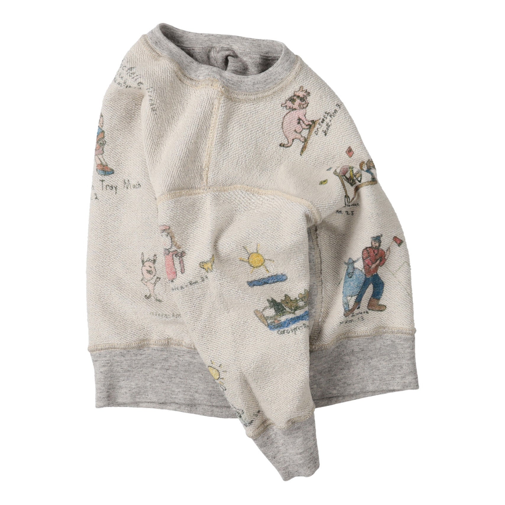 Boys Grey Printed Reversible Sweatshirt