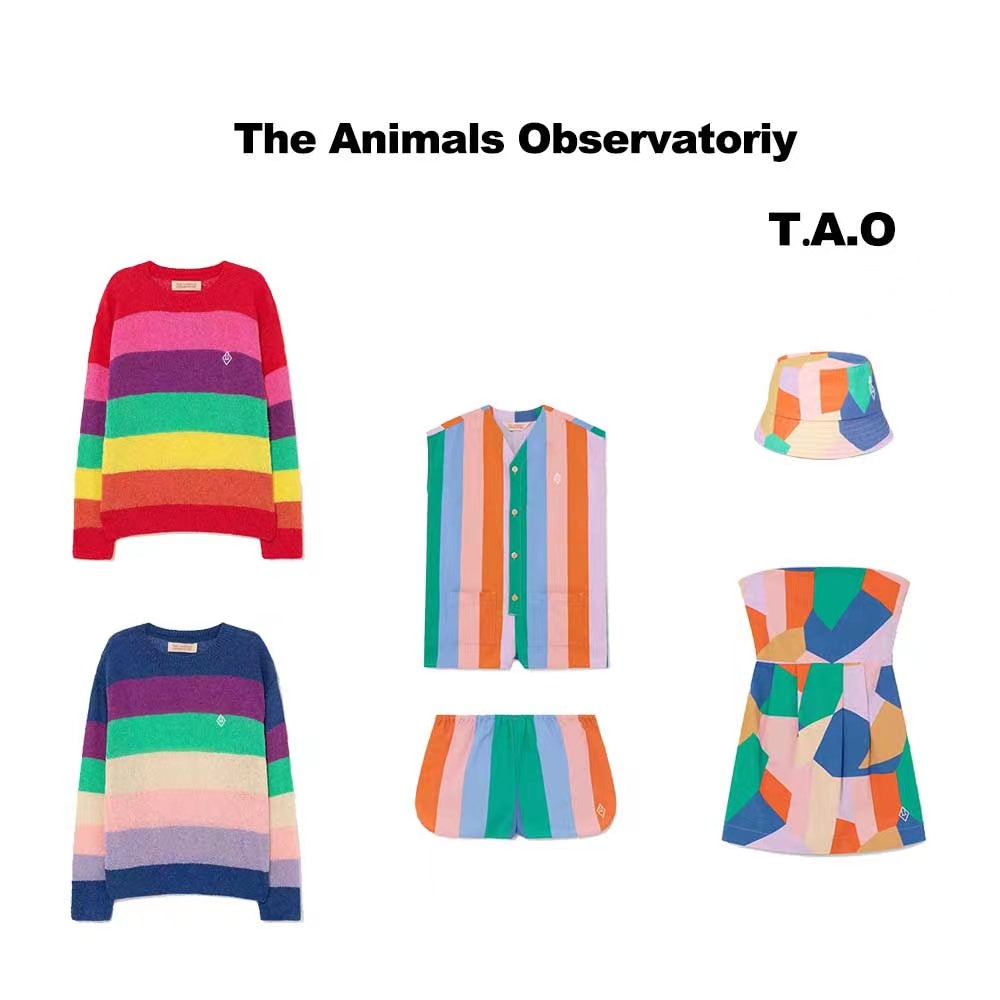 Girls Multicolor Striped Sweater