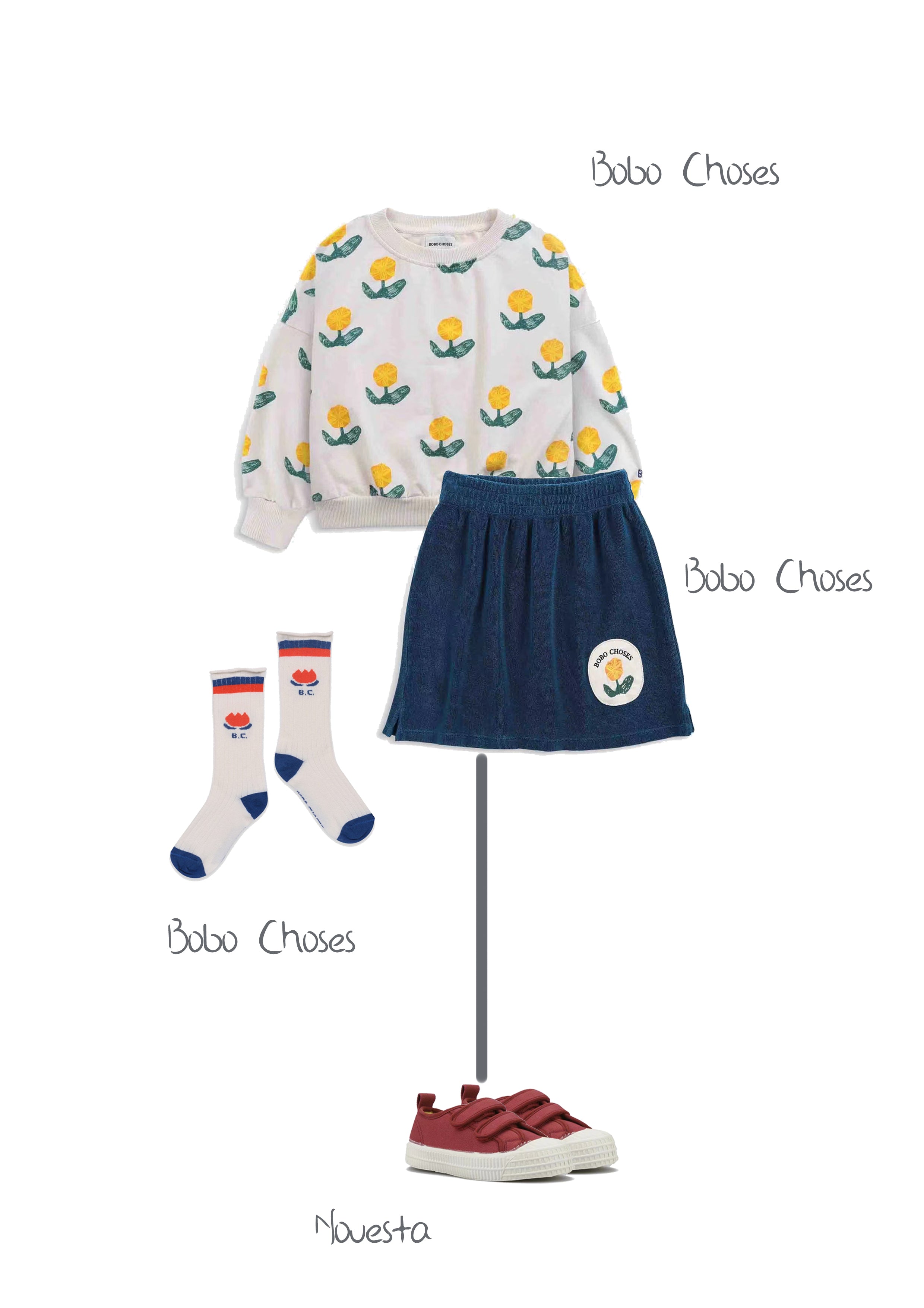 Girls Chocolate Flower Long Socks