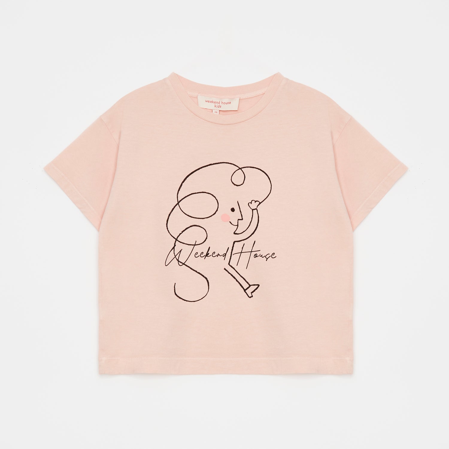 Boys & Girls Pink Printed Cotton T-Shirt