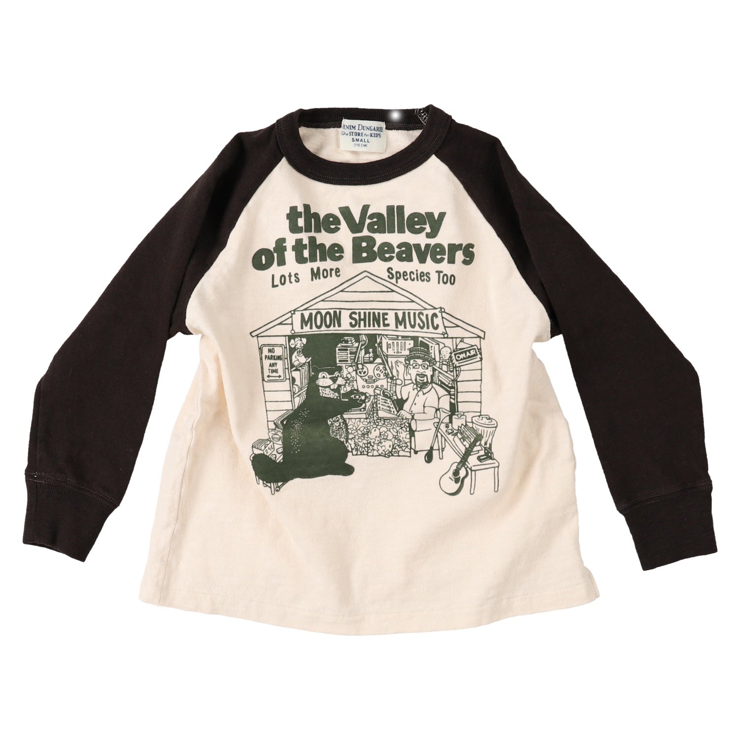 Boys & Girls Black Printed Cotton T-Shirt
